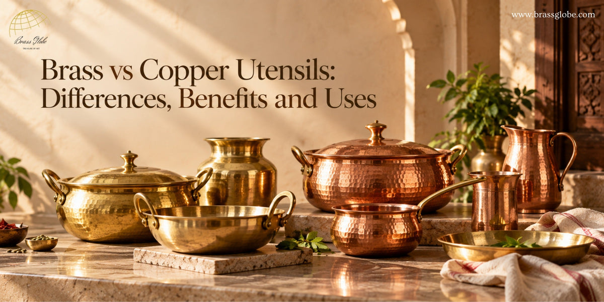 Brass vs Copper Utensils: Differences, Benefits and Uses
