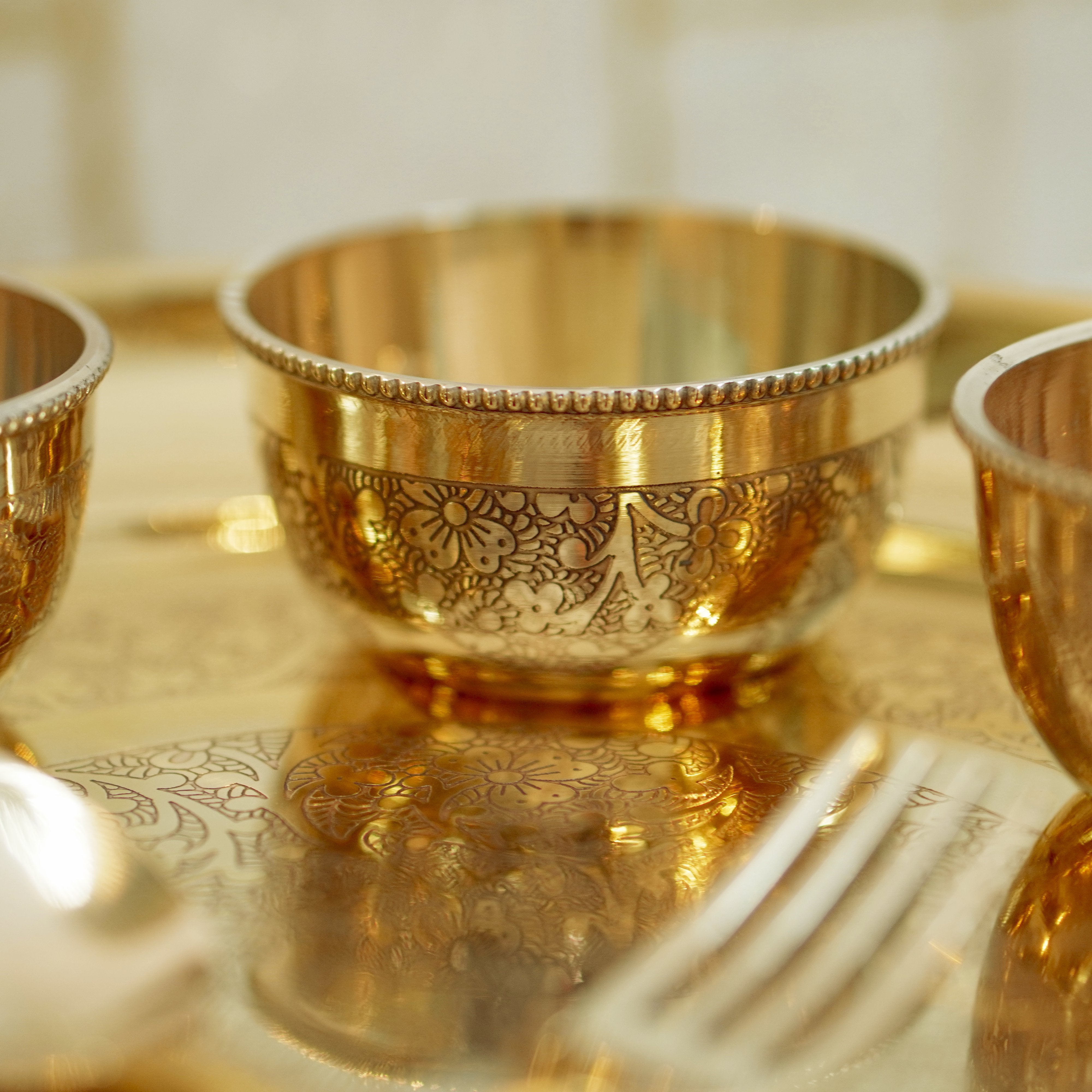 Brass Dinner Set ( Apple Khomcha )