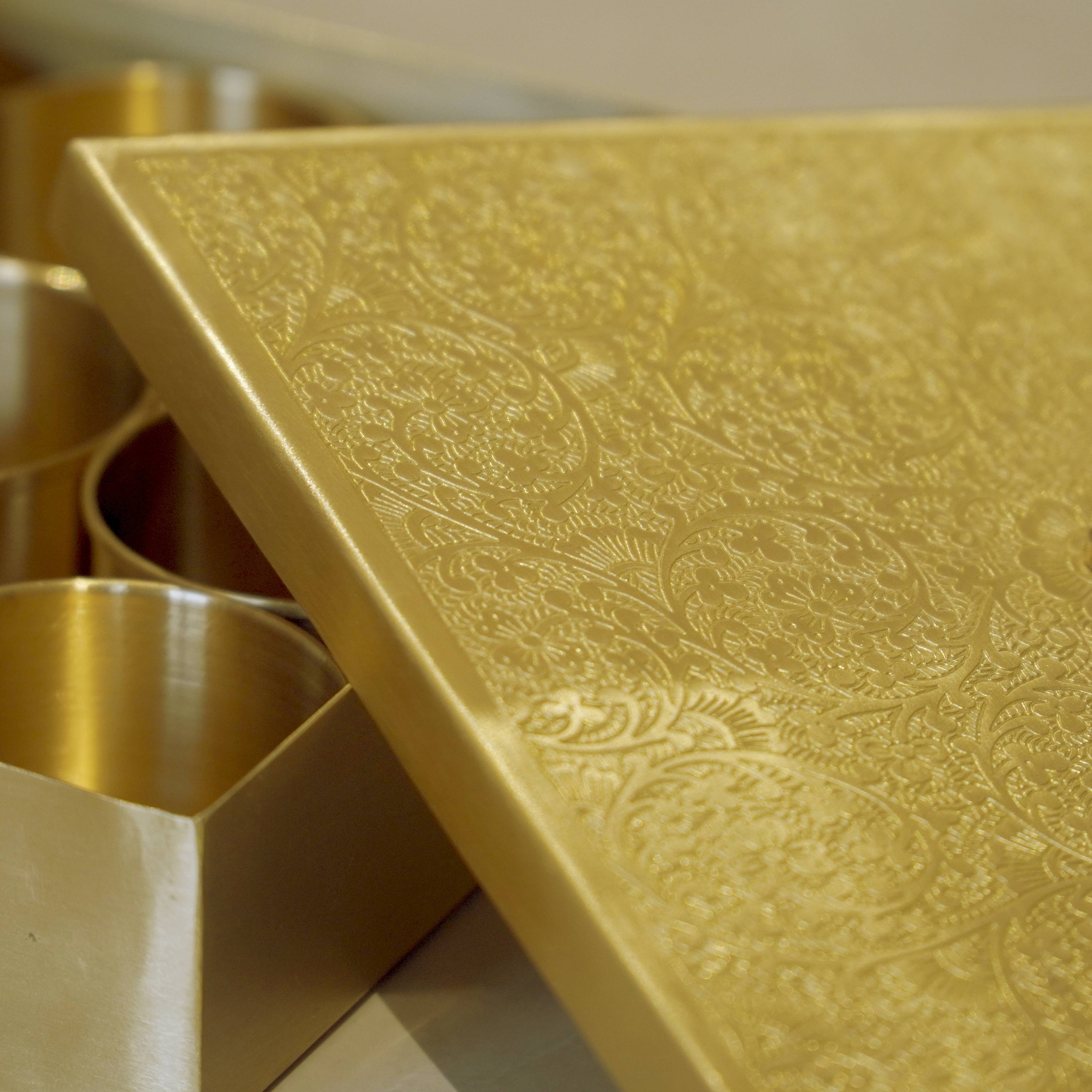 Brass Square Spice Box Matte Finish / Masaladani / Masala box 12 Pieces