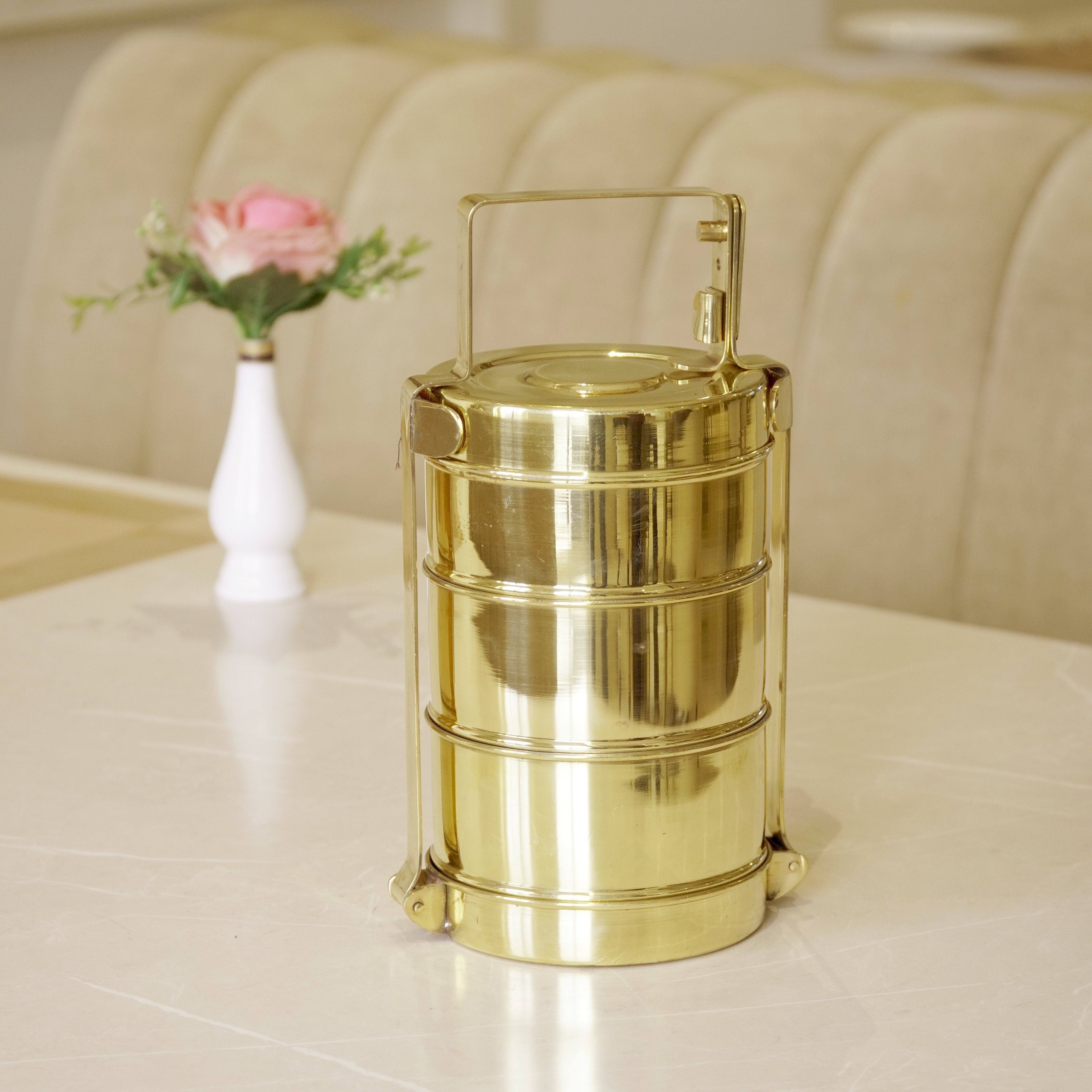 Brass Tiffin Box / Lunch Box
