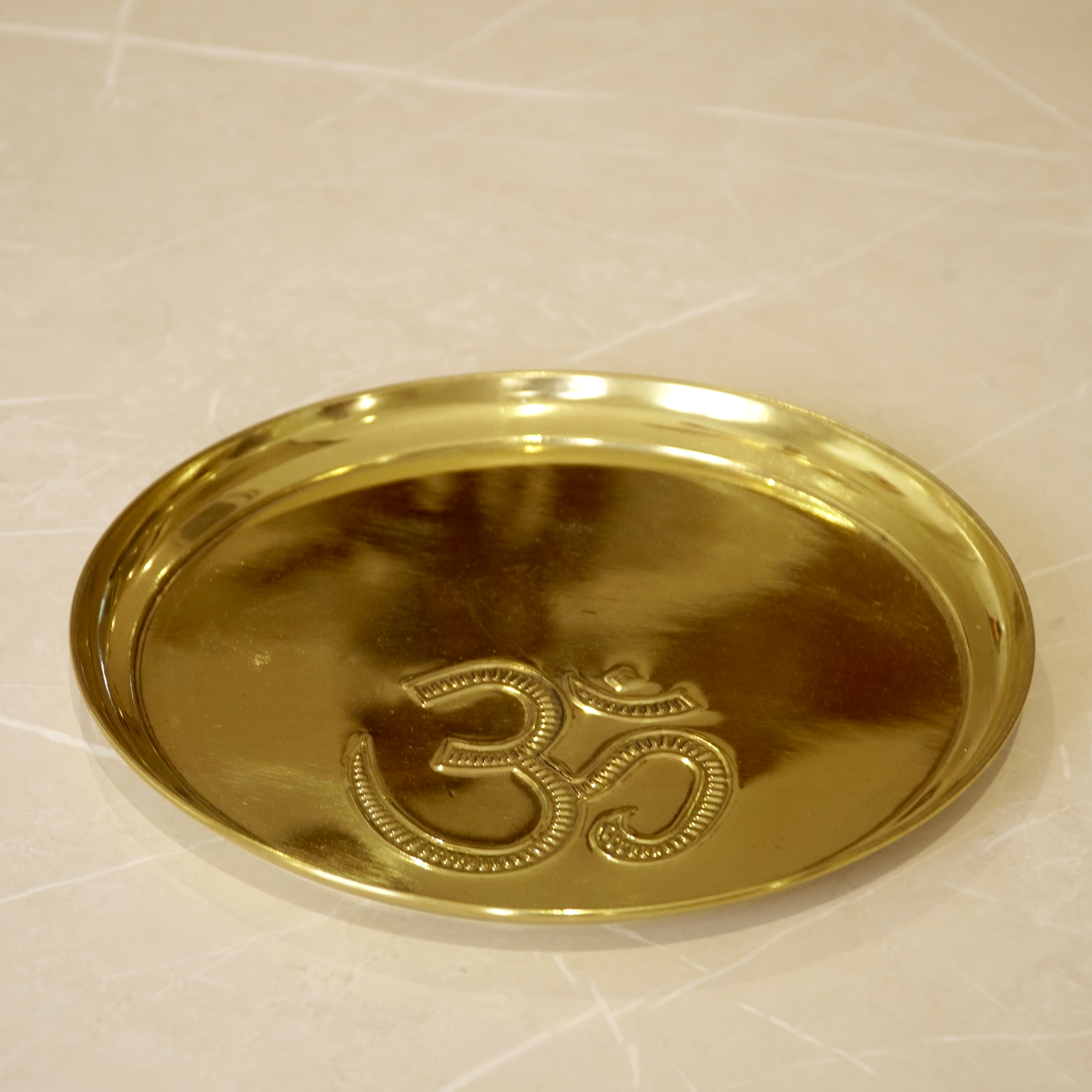 Brass Pooja Om Plate