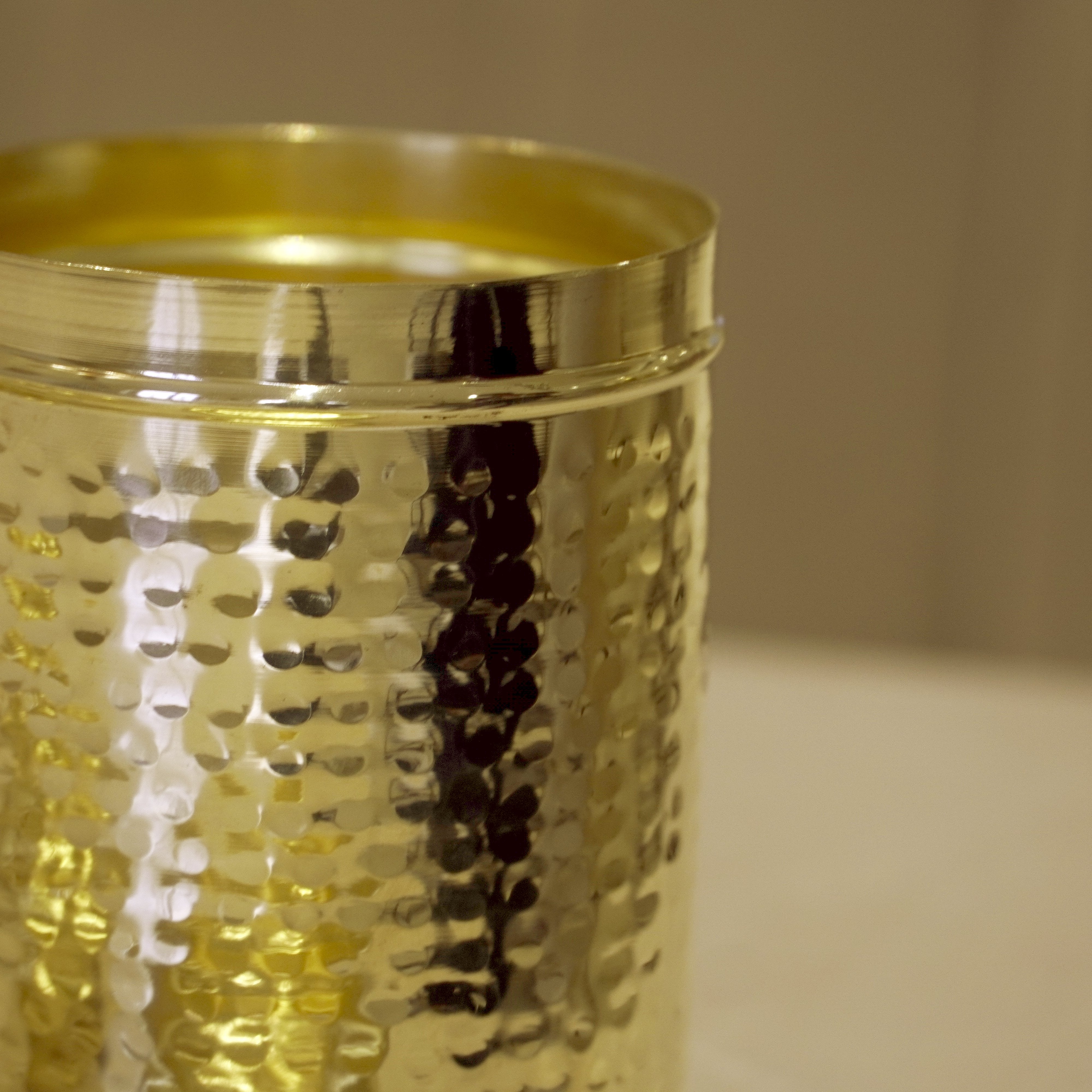 Brass Hammered Container/Dabba Set