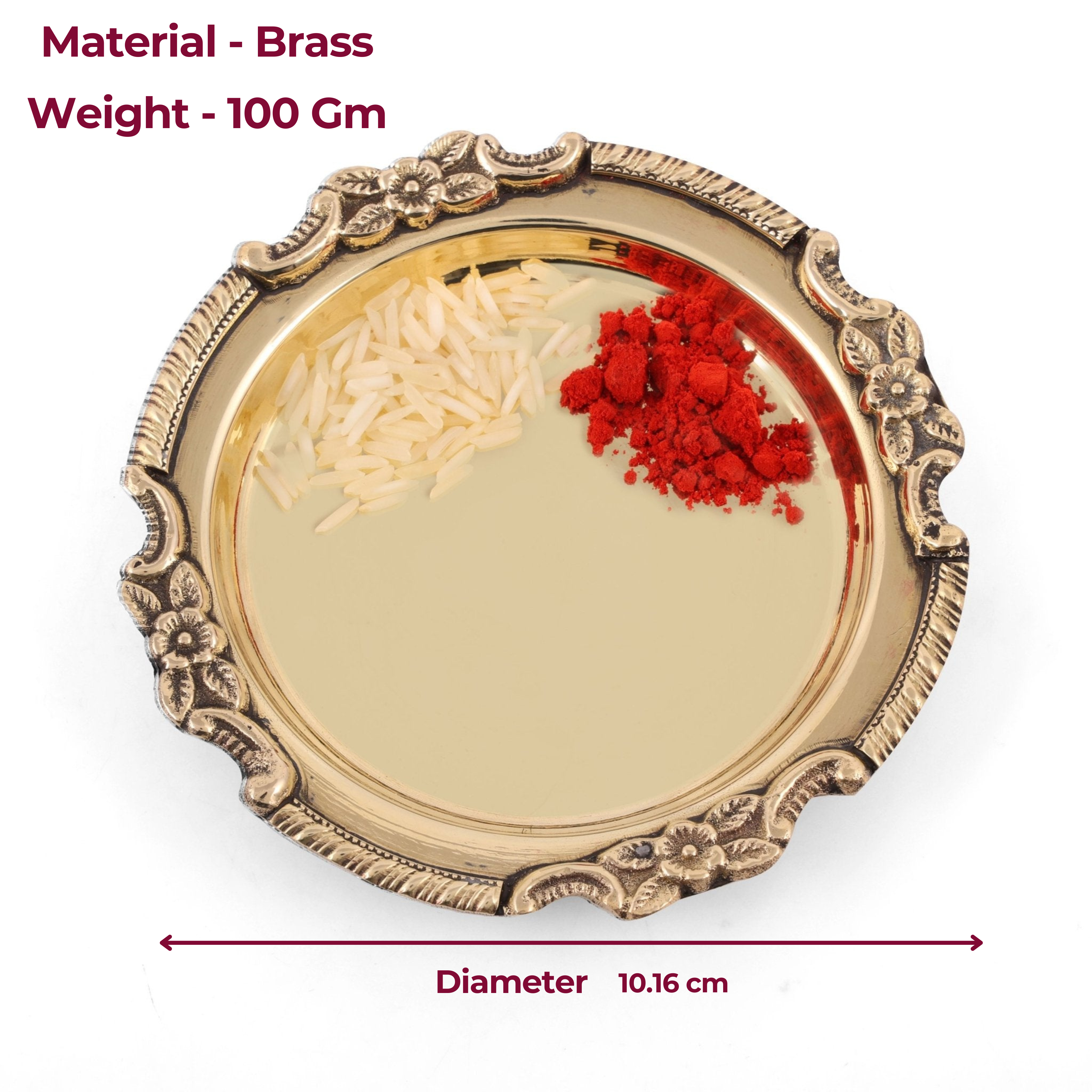 Brass Bhog Plate