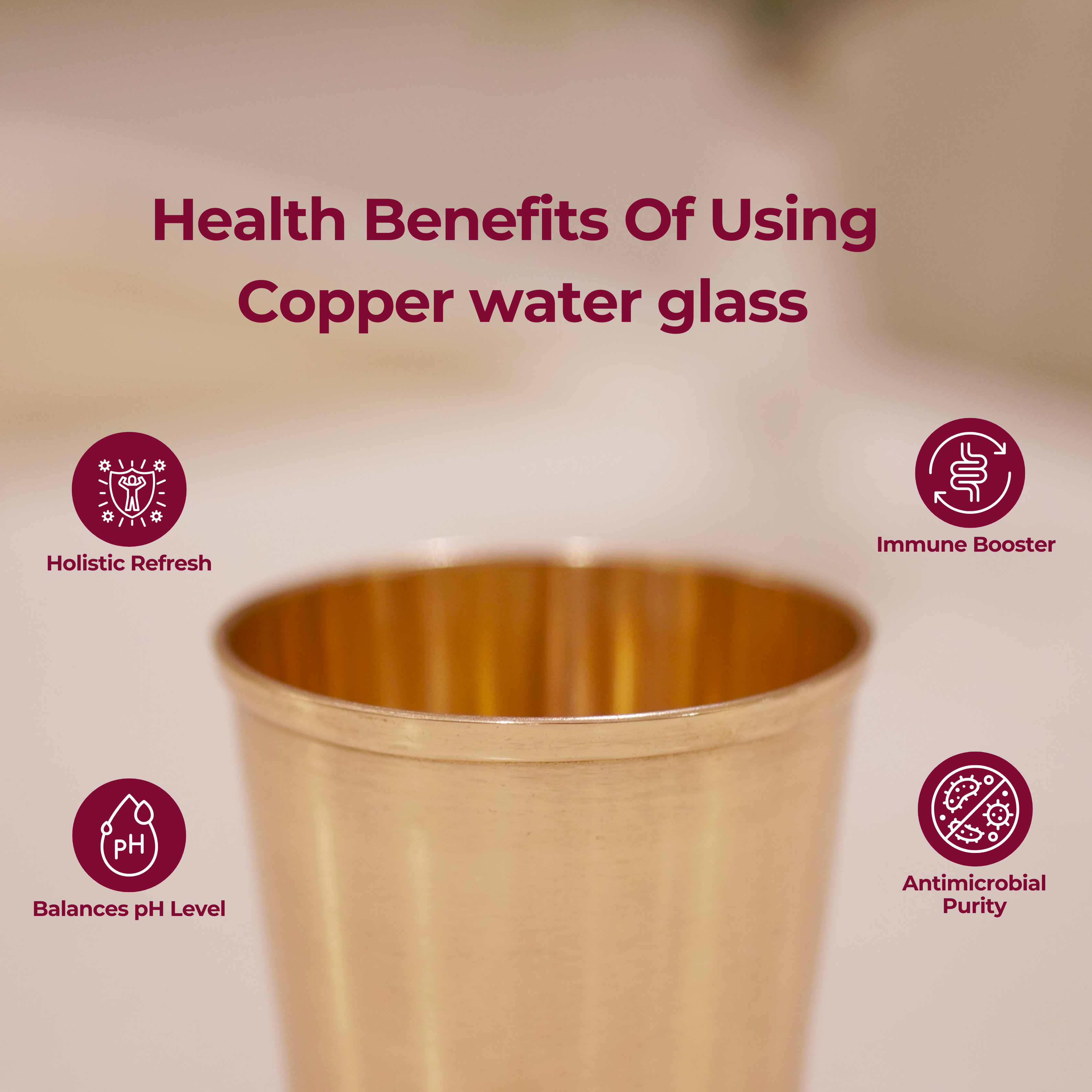 Copper water glass