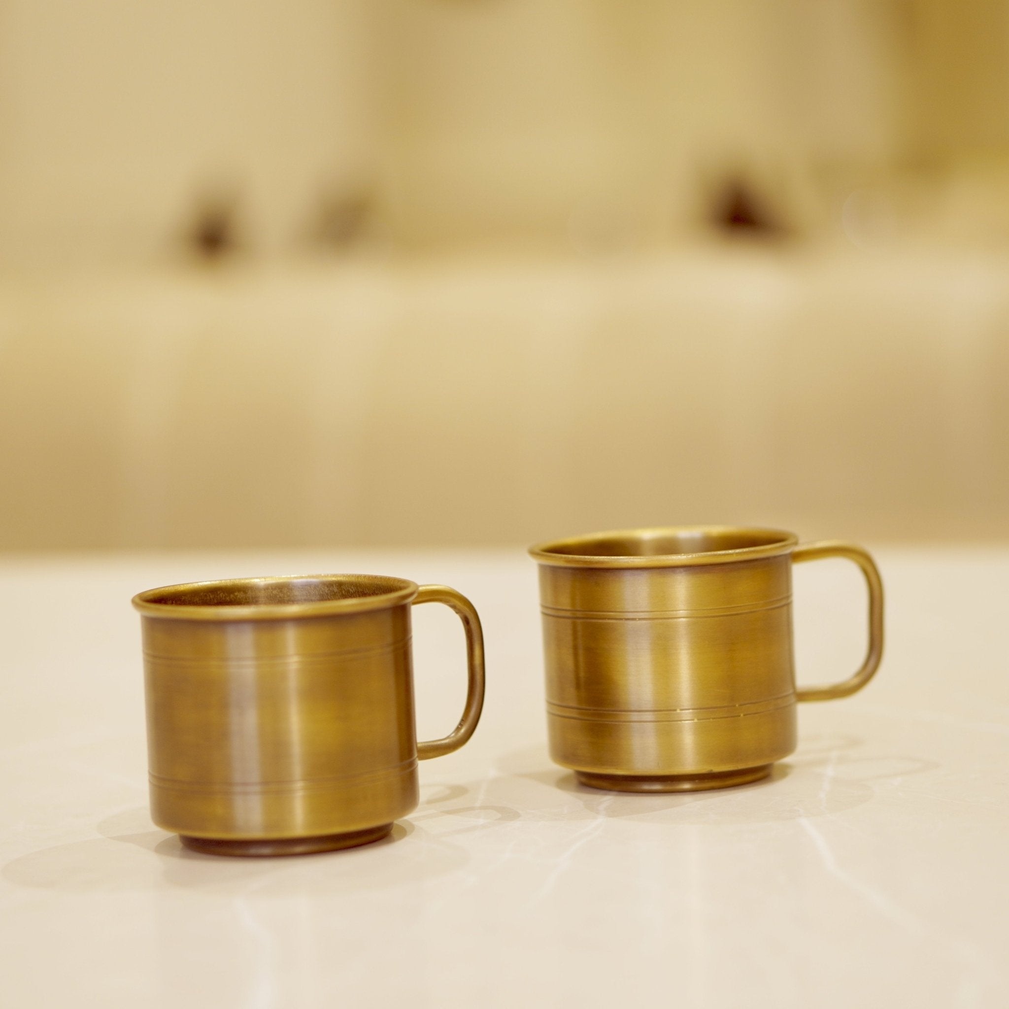 Brass Antique Coffee Mug - Brass Globe -