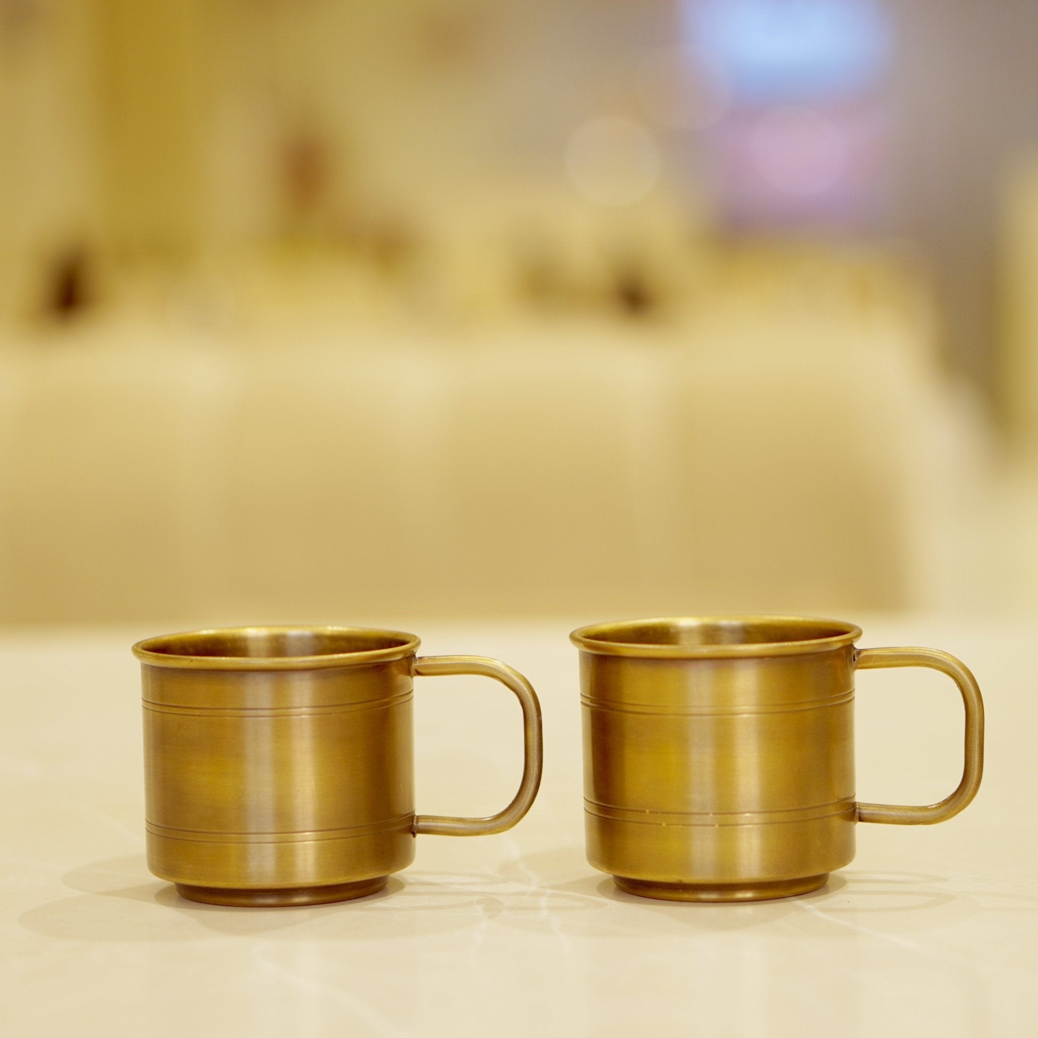 Brass Antique Coffee Mug - Brass Globe -
