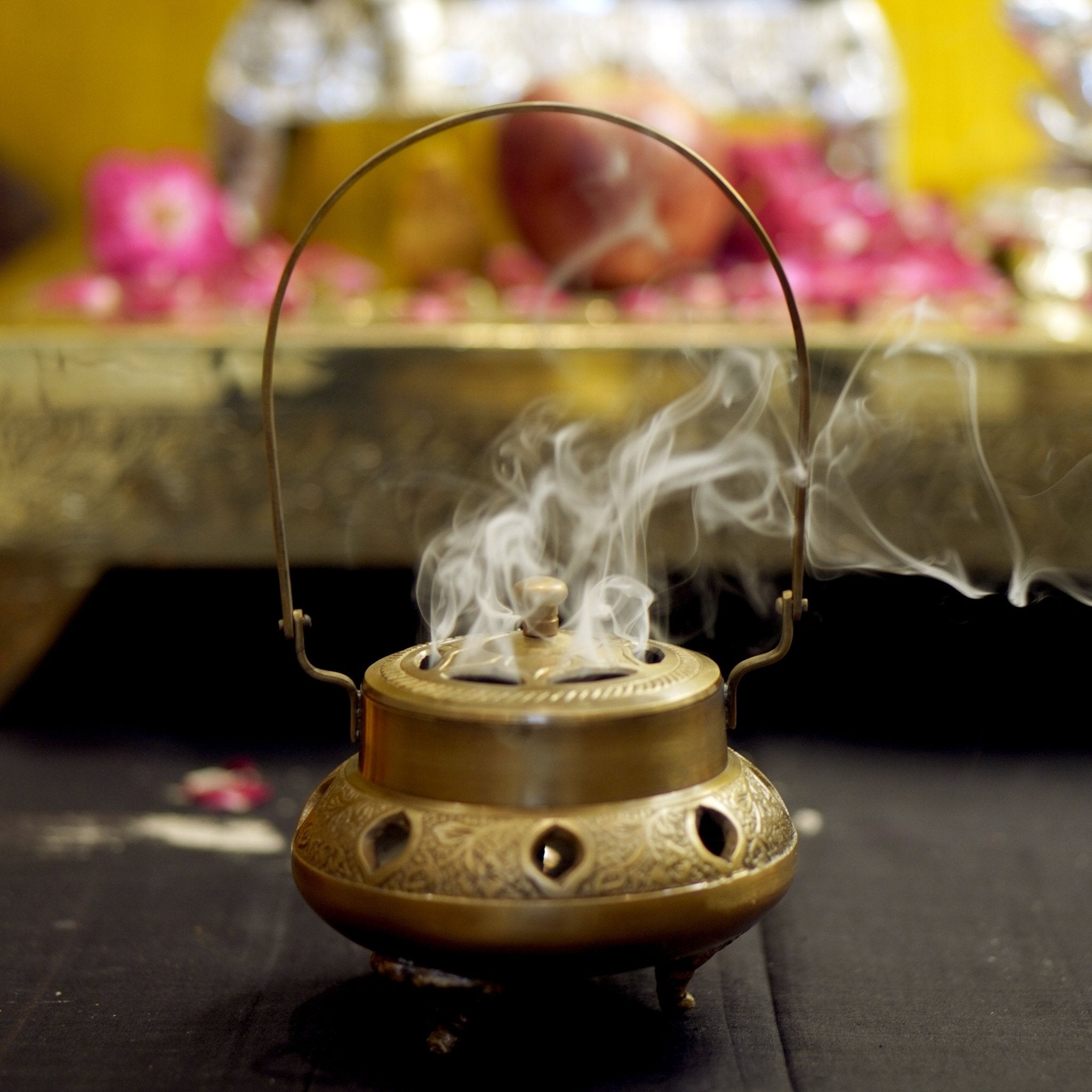 Brass Antique Dhupdaan - Brass Globe -