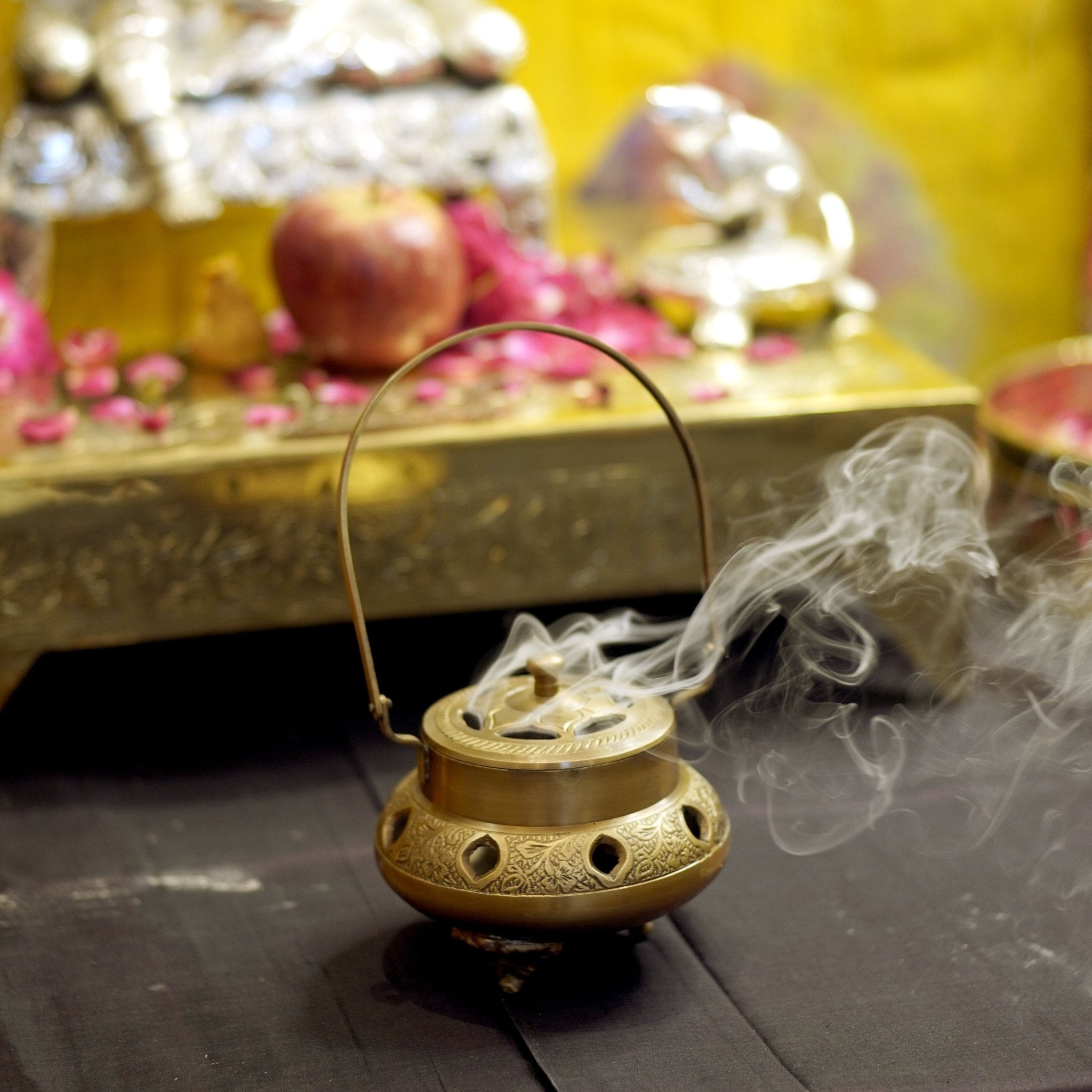 Brass Antique Dhupdaan - Brass Globe -
