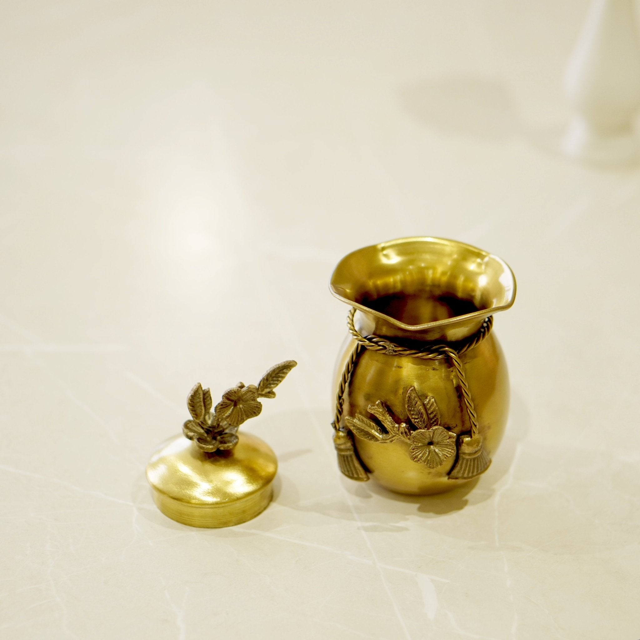 Brass Antique Dry Fruits Potli - Brass Globe -