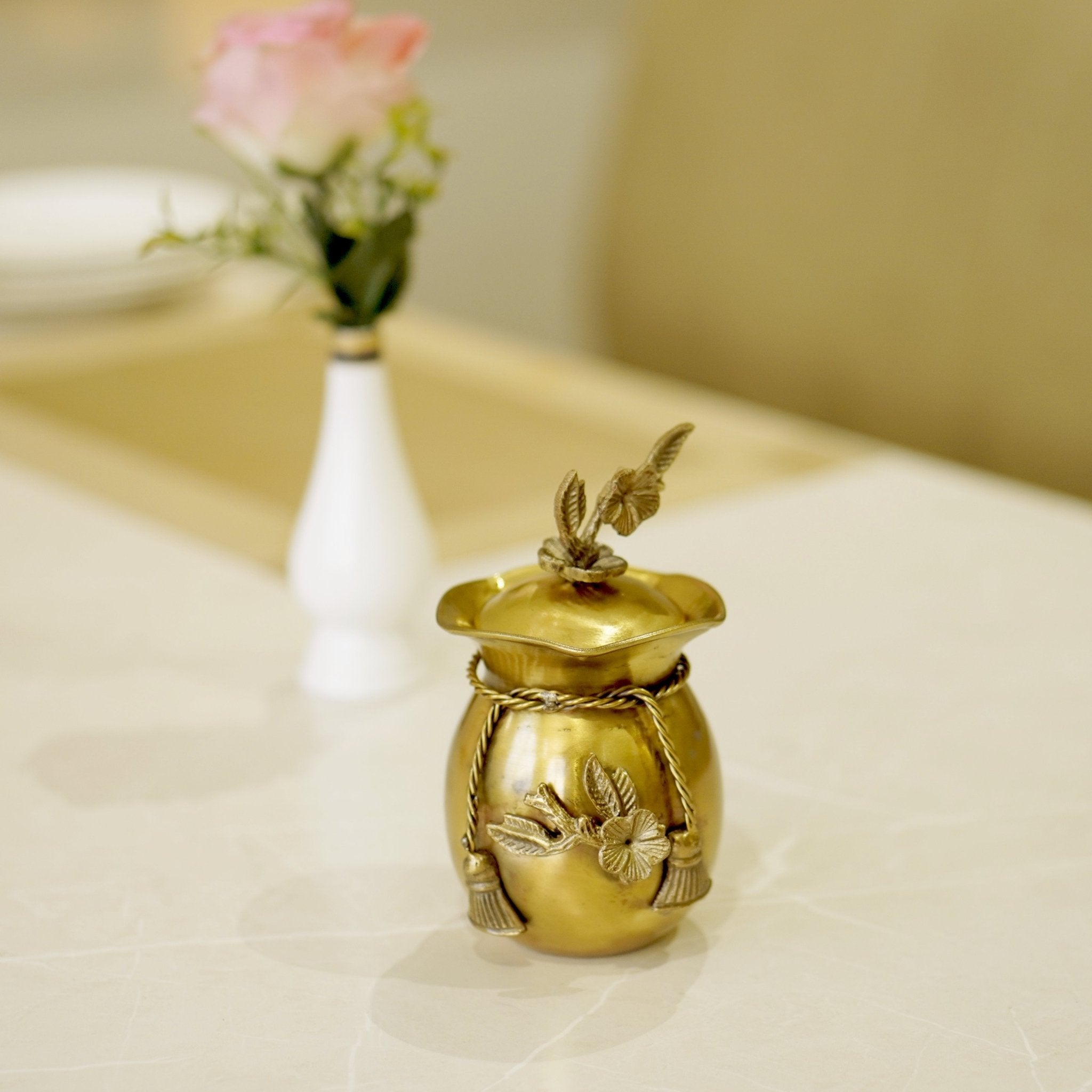 Brass Antique Dry Fruits Potli - Brass Globe -