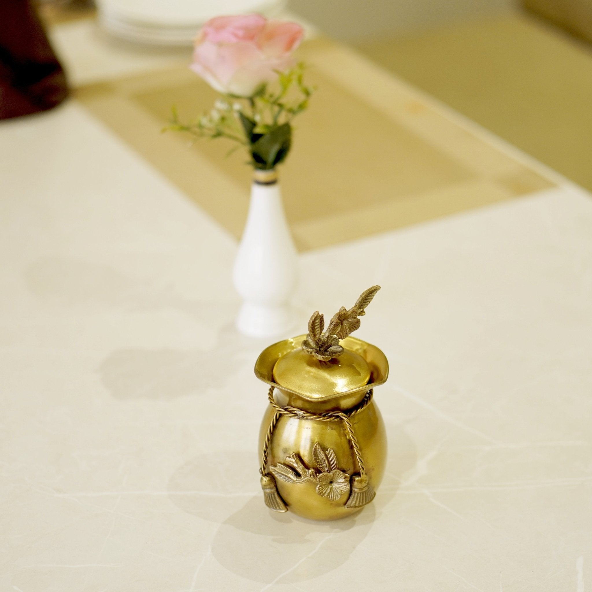 Brass Antique Dry Fruits Potli - Brass Globe -