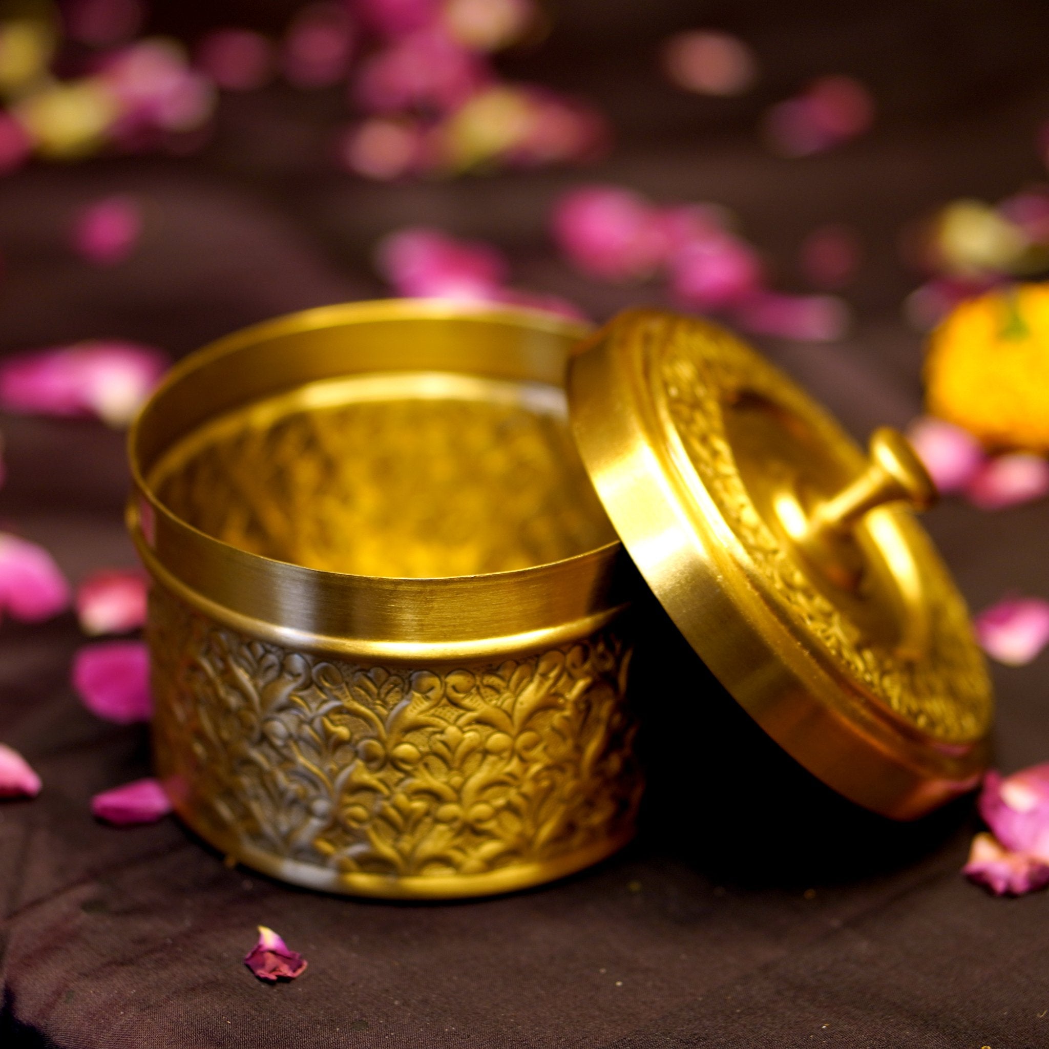 Brass Antique Jewellery Box - Brass Globe -