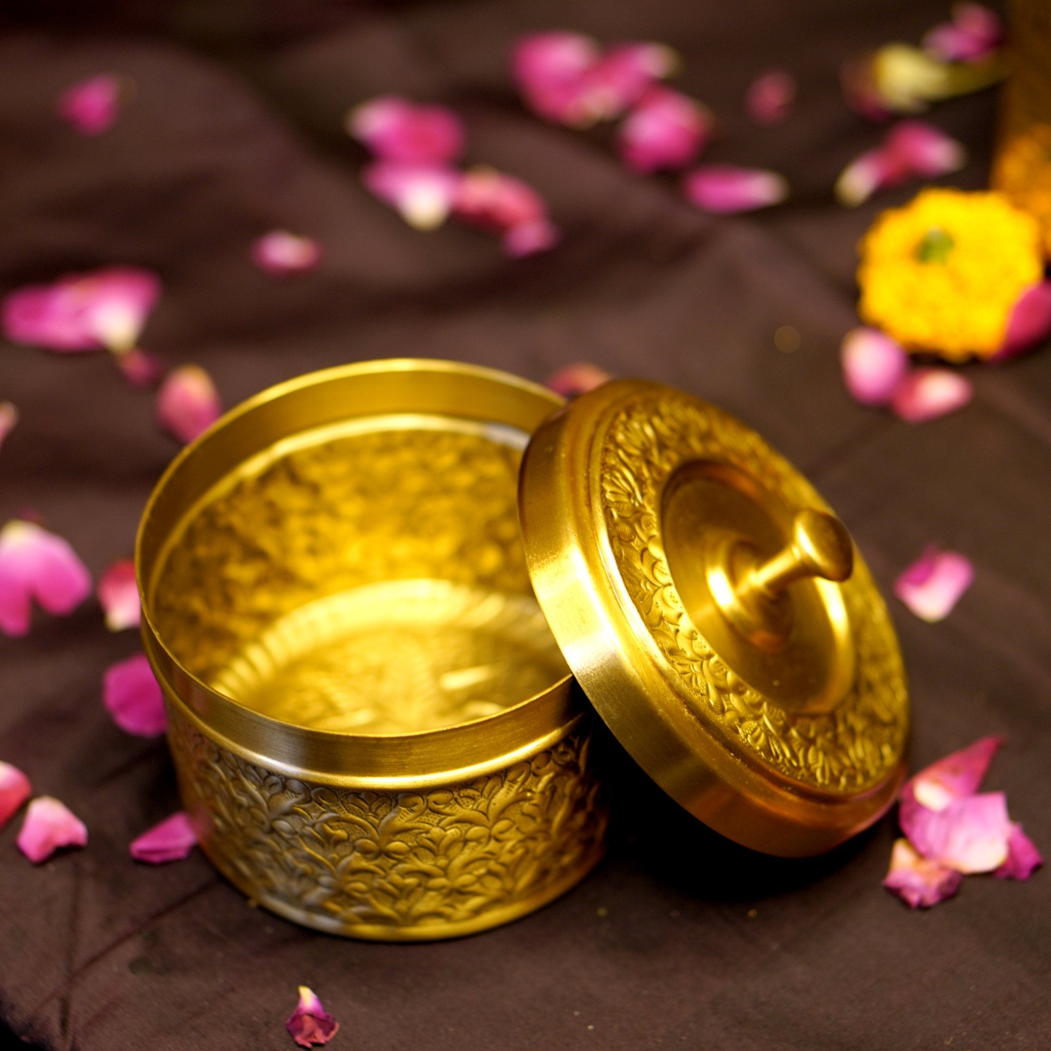 Brass Antique Jewellery Box - Brass Globe -