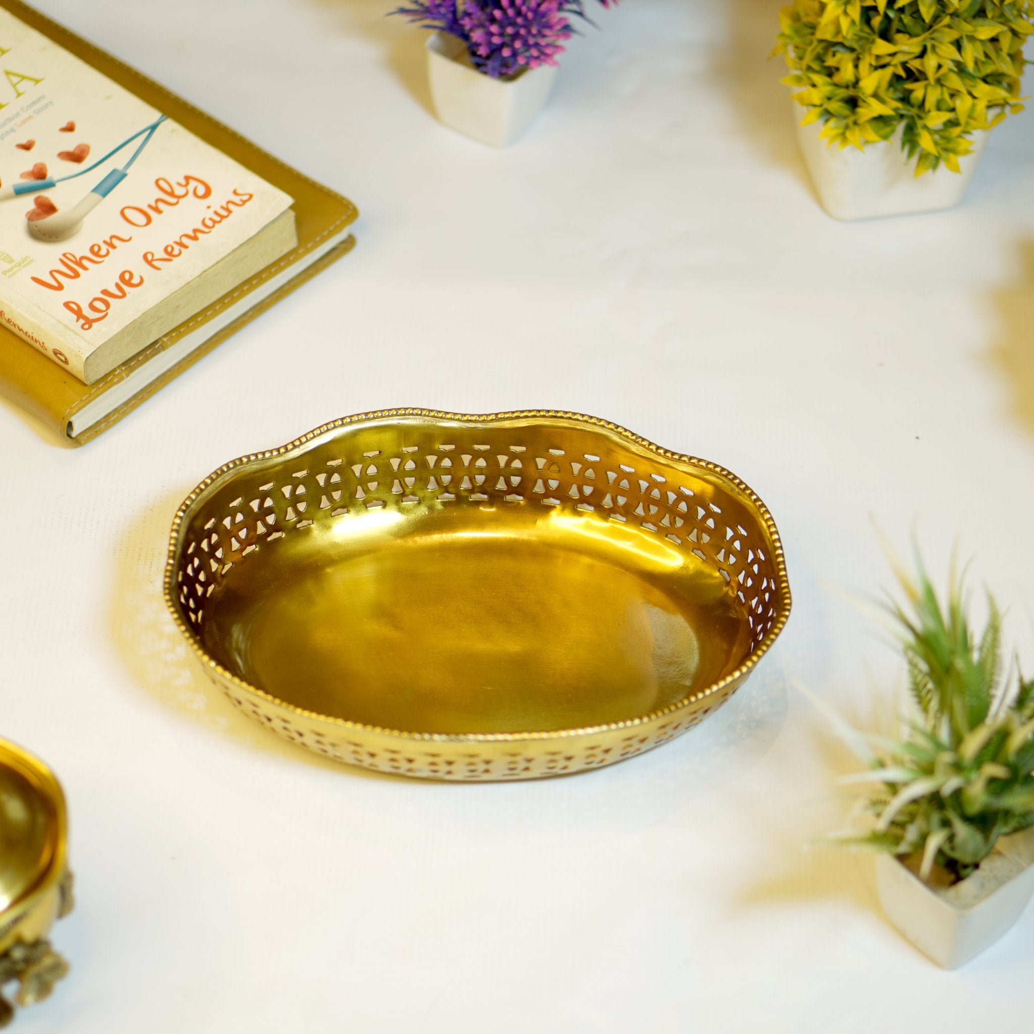 Brass Antique Snack Bowl - Brass Globe -