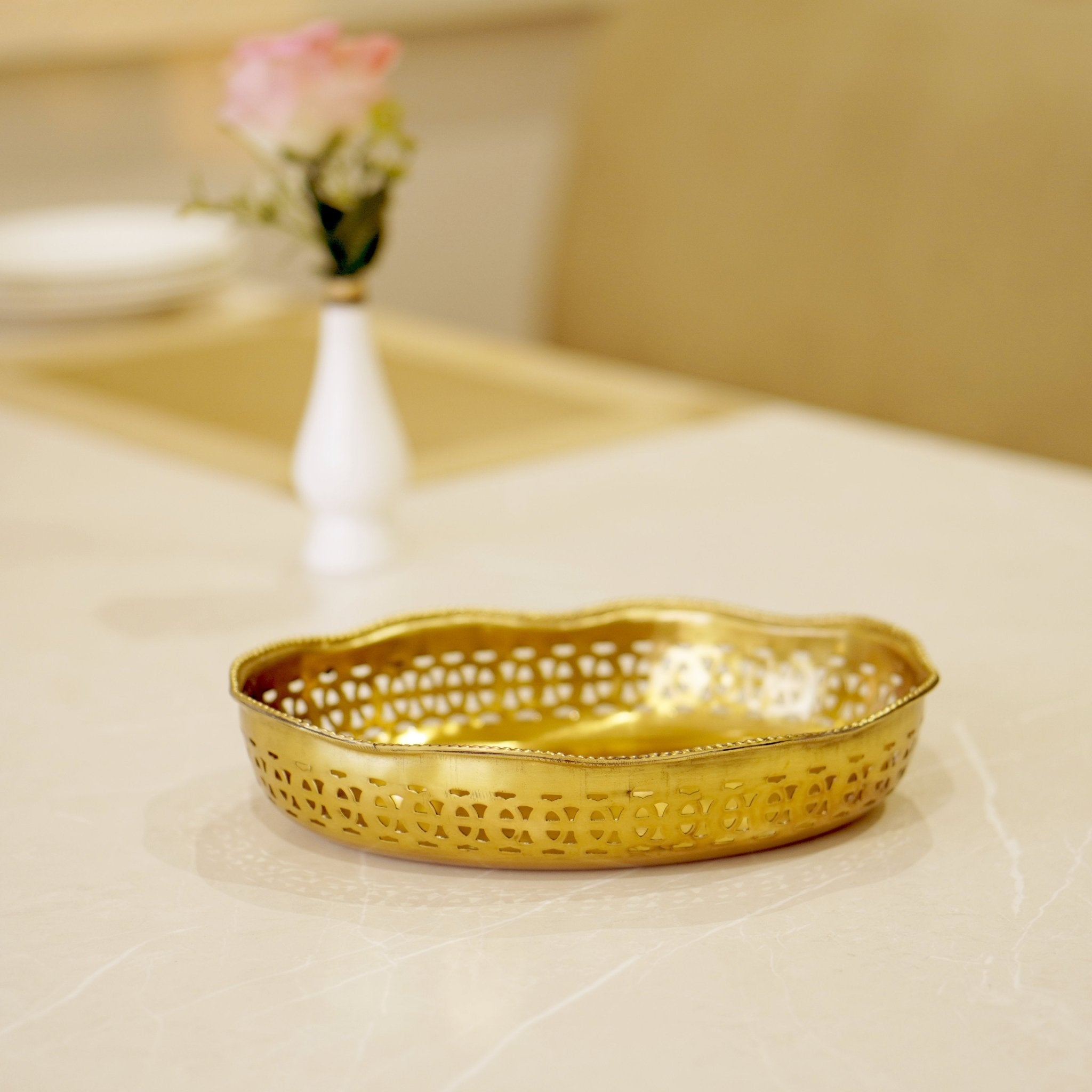 Brass Antique Snack Bowl - Brass Globe -
