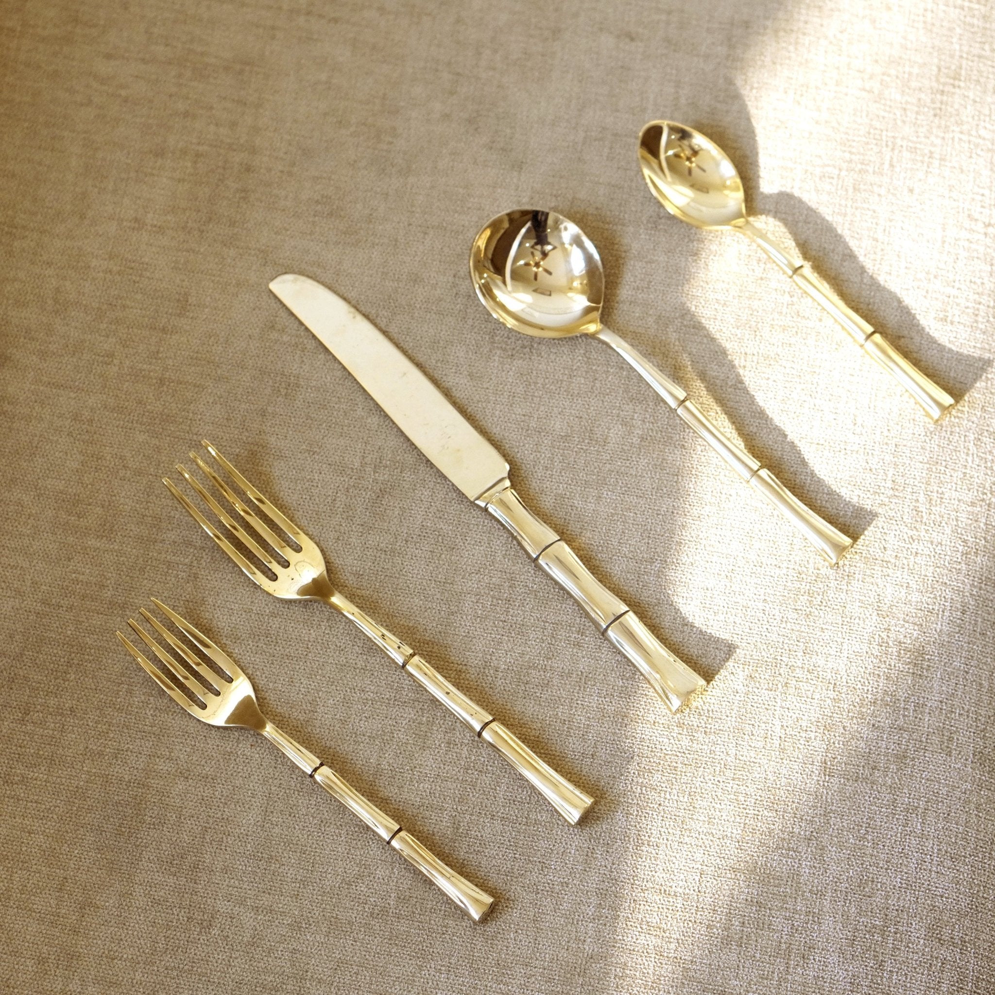 Brass Bamboo Cutlery - Brass Globe -
