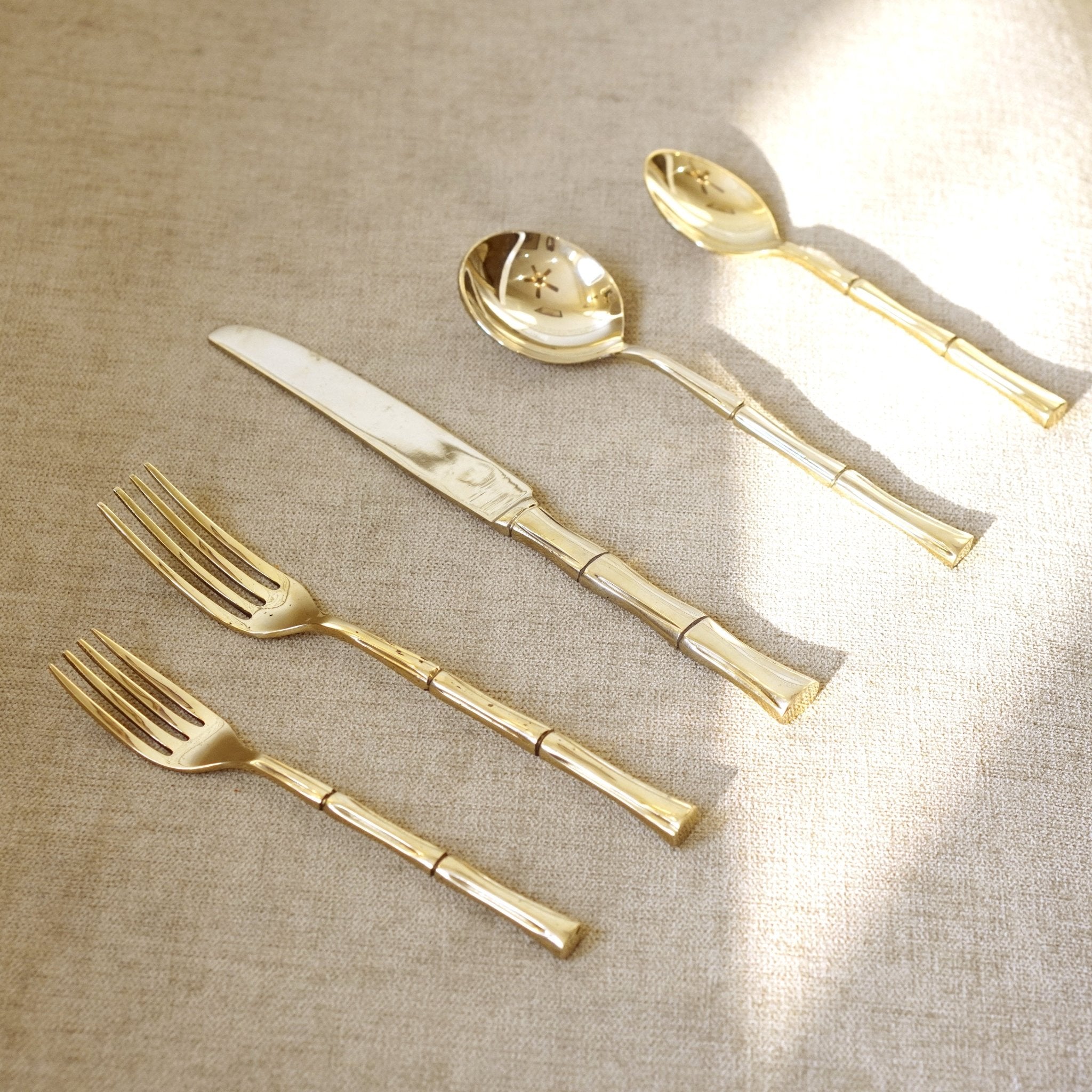 Brass Bamboo Cutlery - Brass Globe -