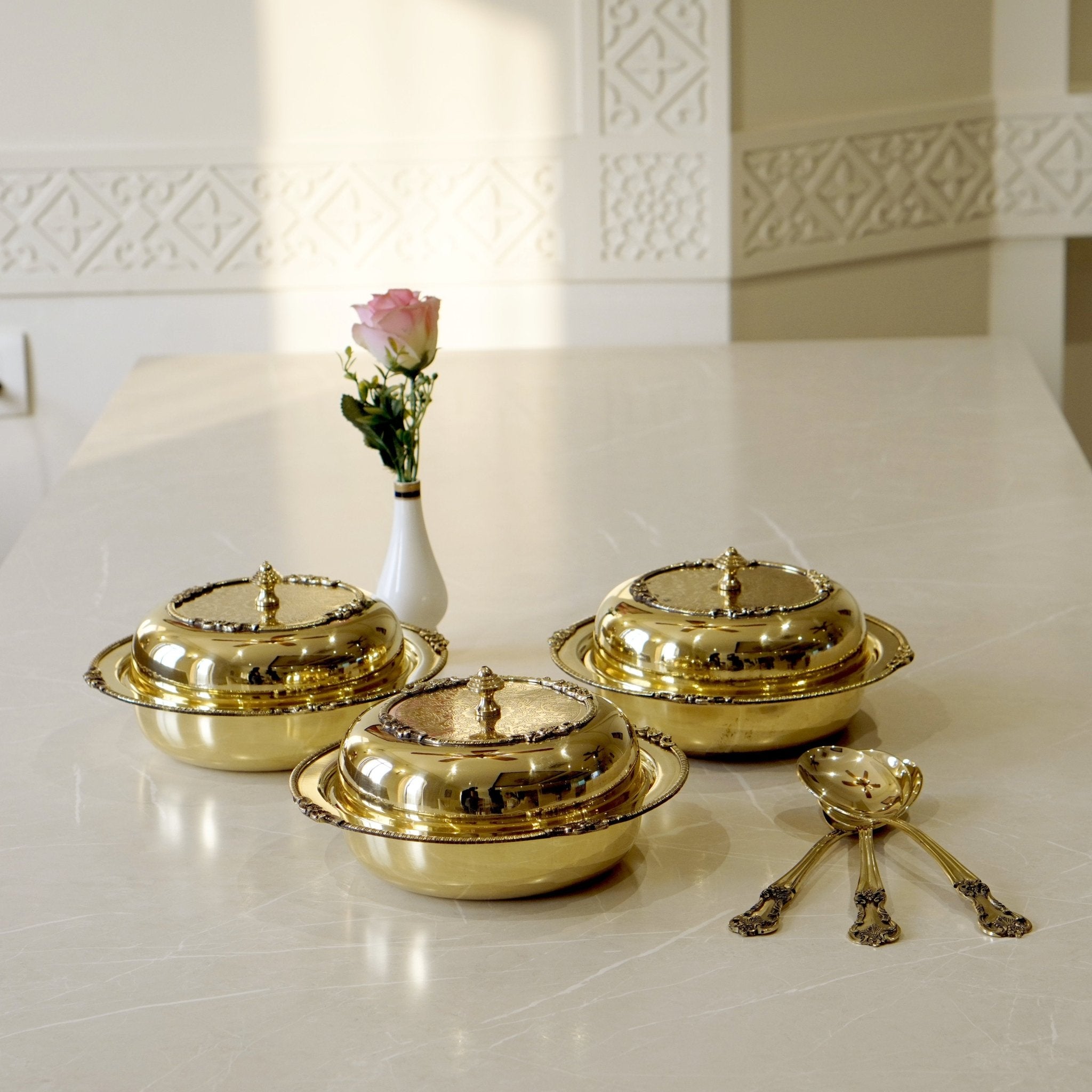 Brass Casserole / Pital Donga / Tureen - Brass Globe -