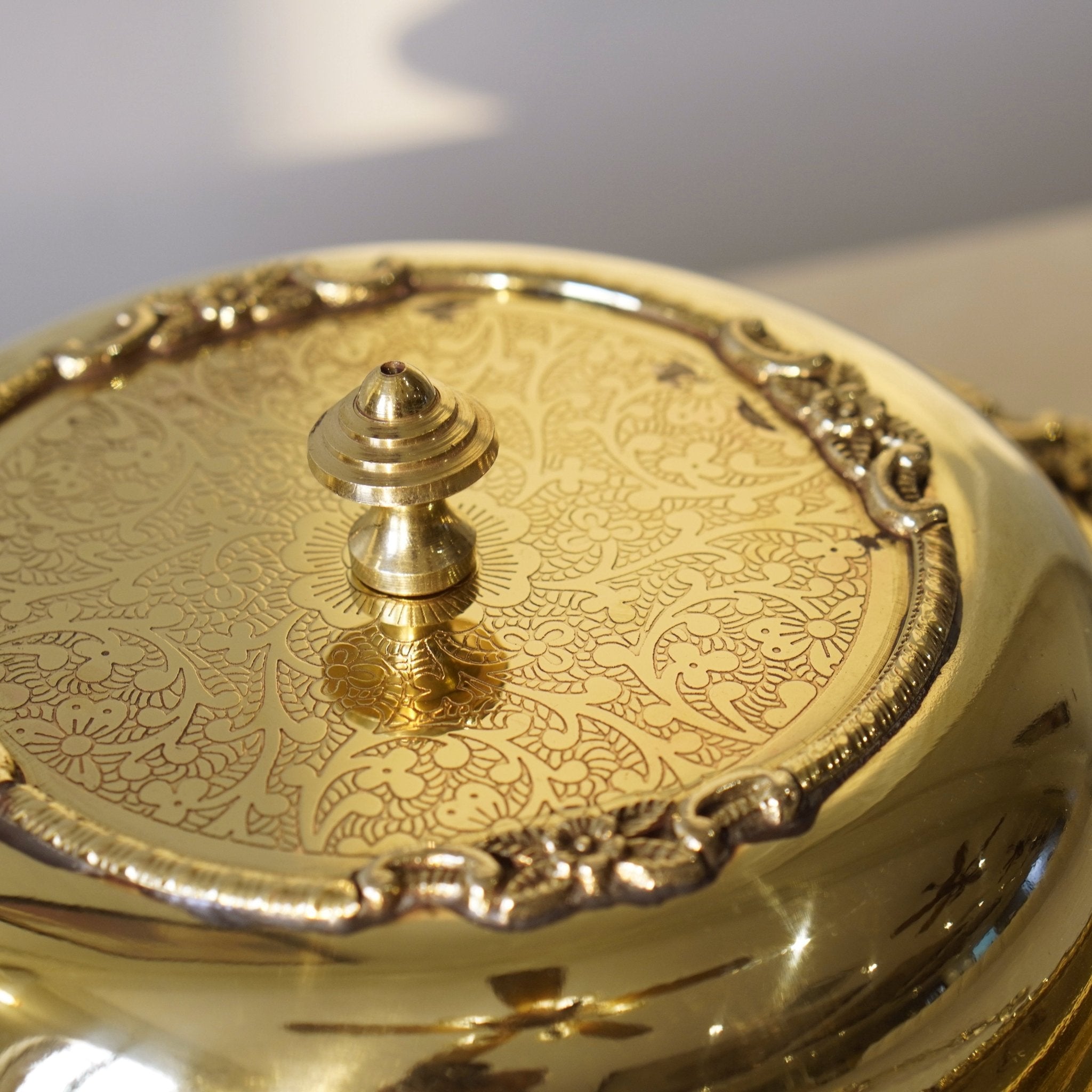 Brass Casserole / Pital Donga / Tureen - Brass Globe -