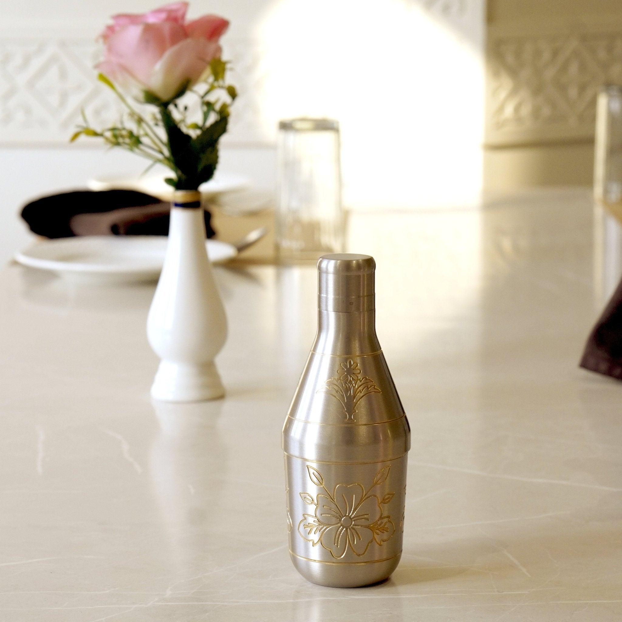 Brass Mukhwas Bottle - Brass Globe -