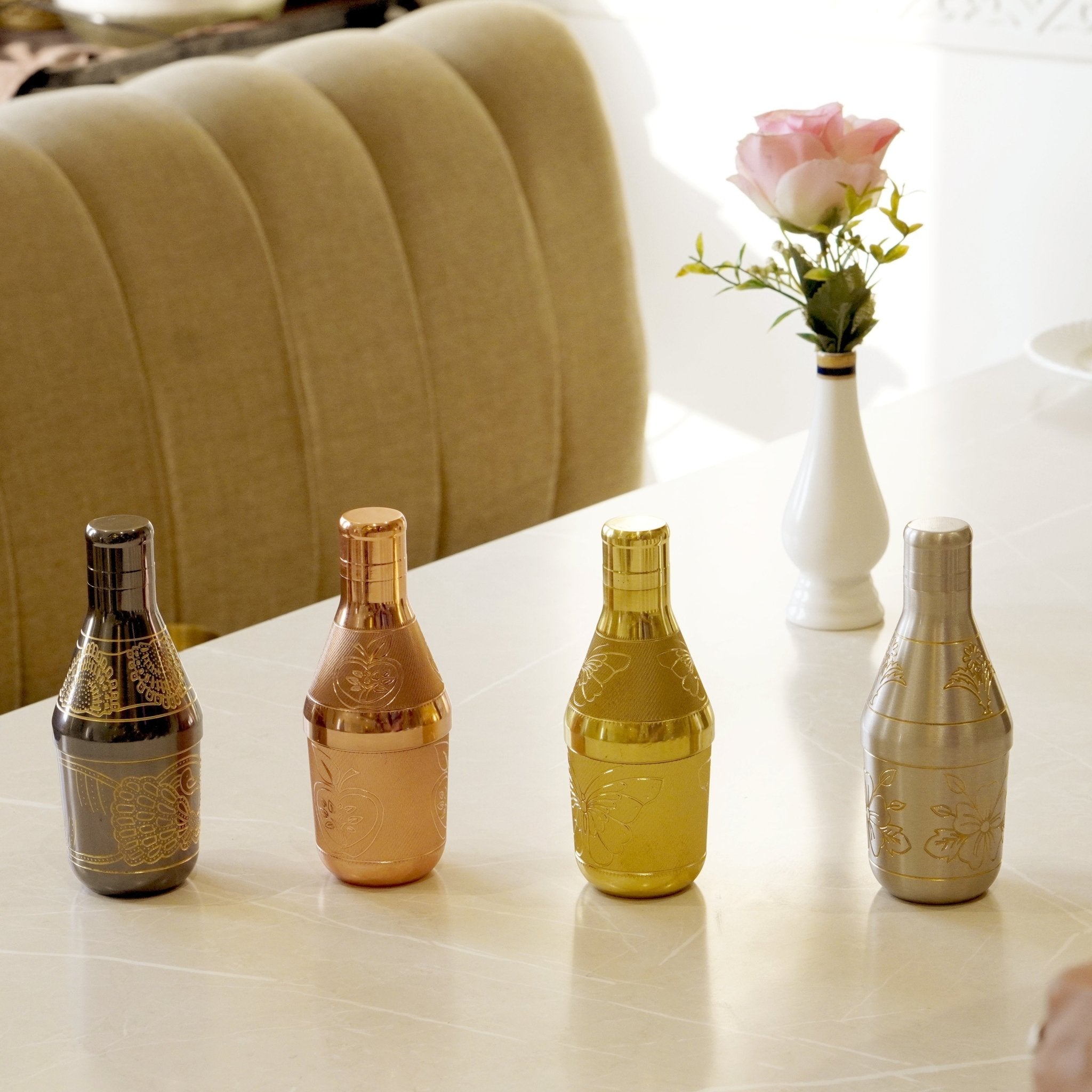 Brass Mukhwas Bottle - Brass Globe -