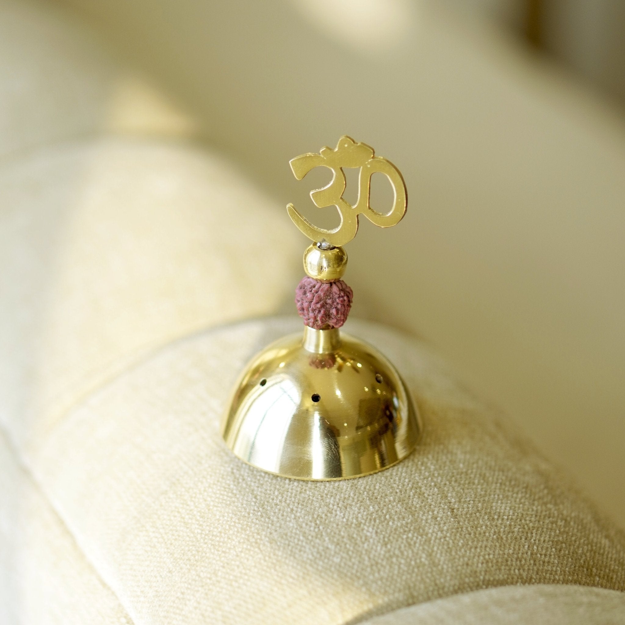Brass Rudraksh Incense Stick ( Agarbatti ) Holder - Brass Globe -