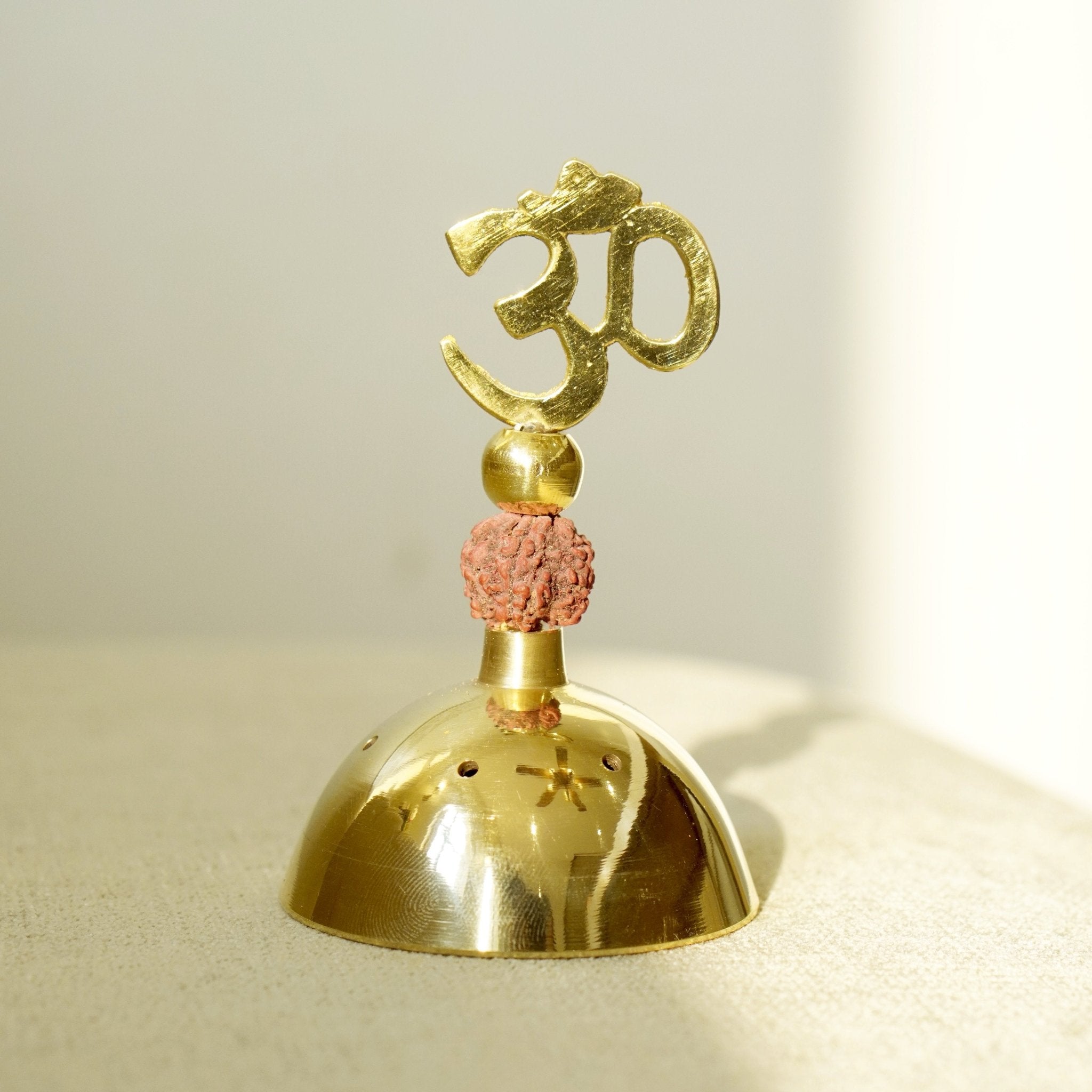 Brass Rudraksh Incense Stick ( Agarbatti ) Holder - Brass Globe -