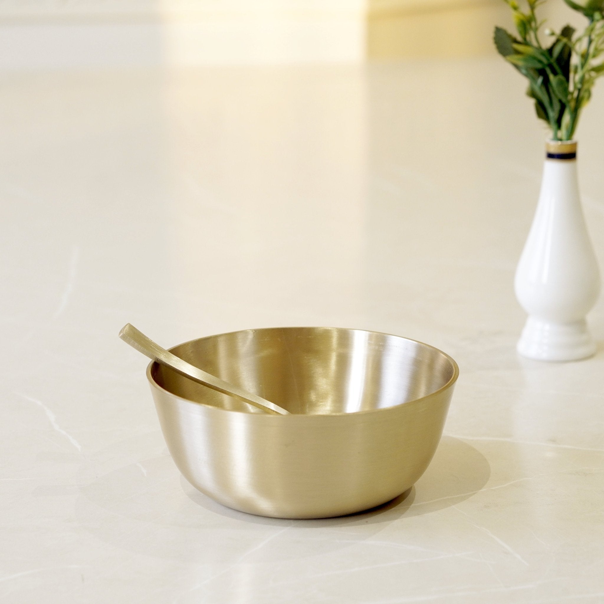 Bronze Bowl / Kansa Porridge Daliya Kheer Bowl / Complete Meal Bowl - Brass Globe -