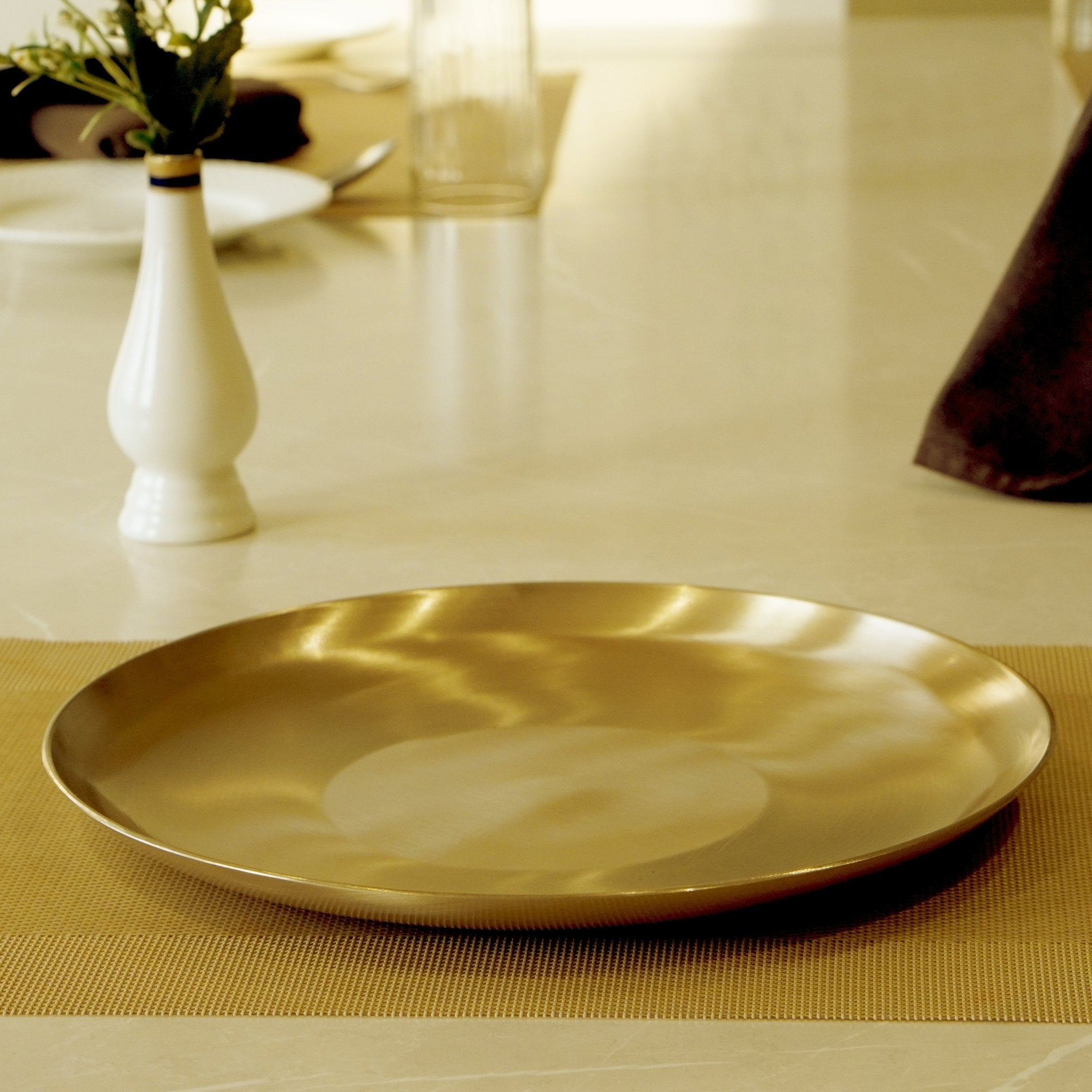 Bronze / kansa dosa plate - Brass Globe -