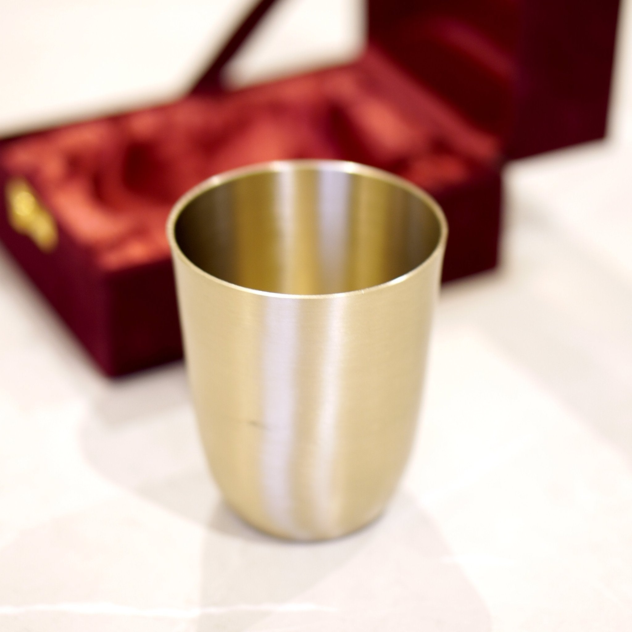 Bronze / Kansa Glasses with Velvet Box - Brass Globe -