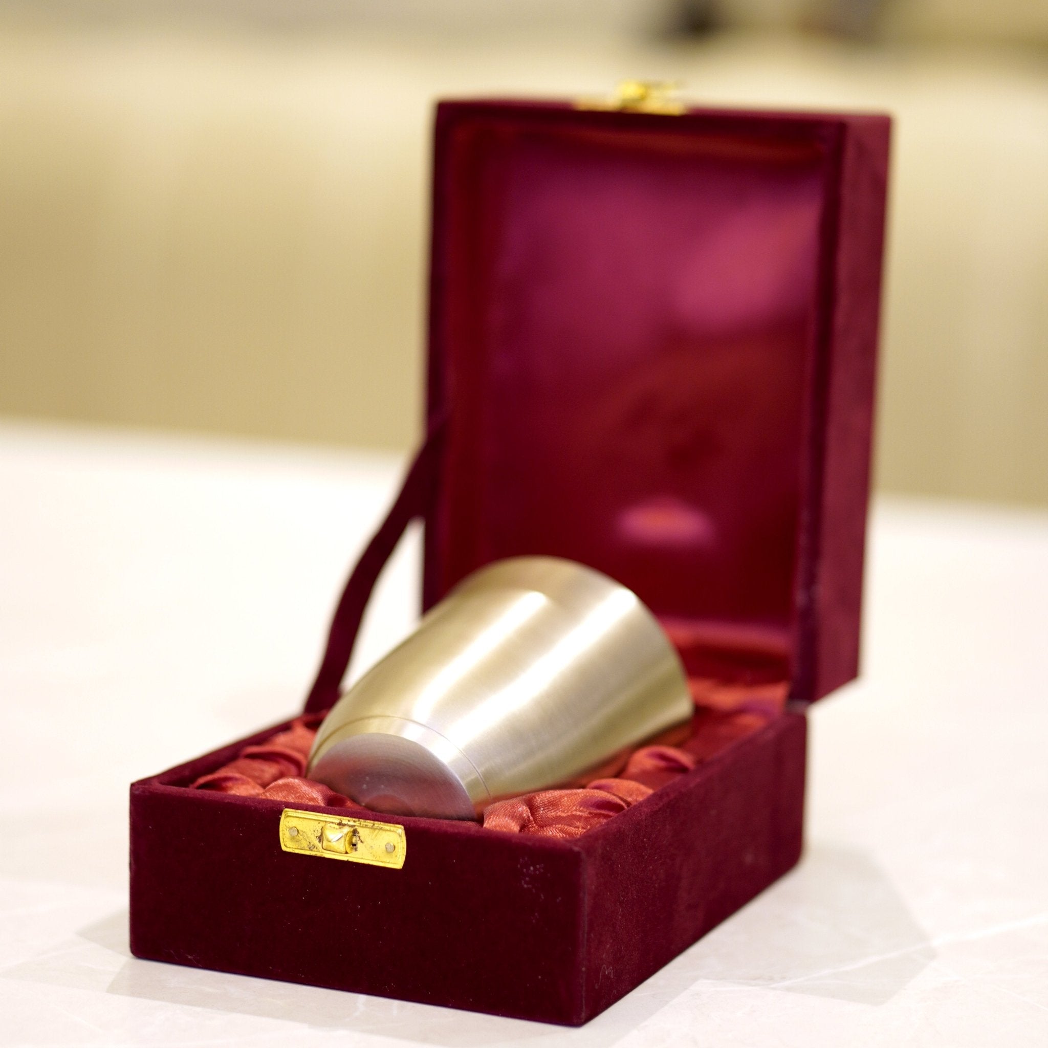 Bronze / Kansa Glasses with Velvet Box - Brass Globe -