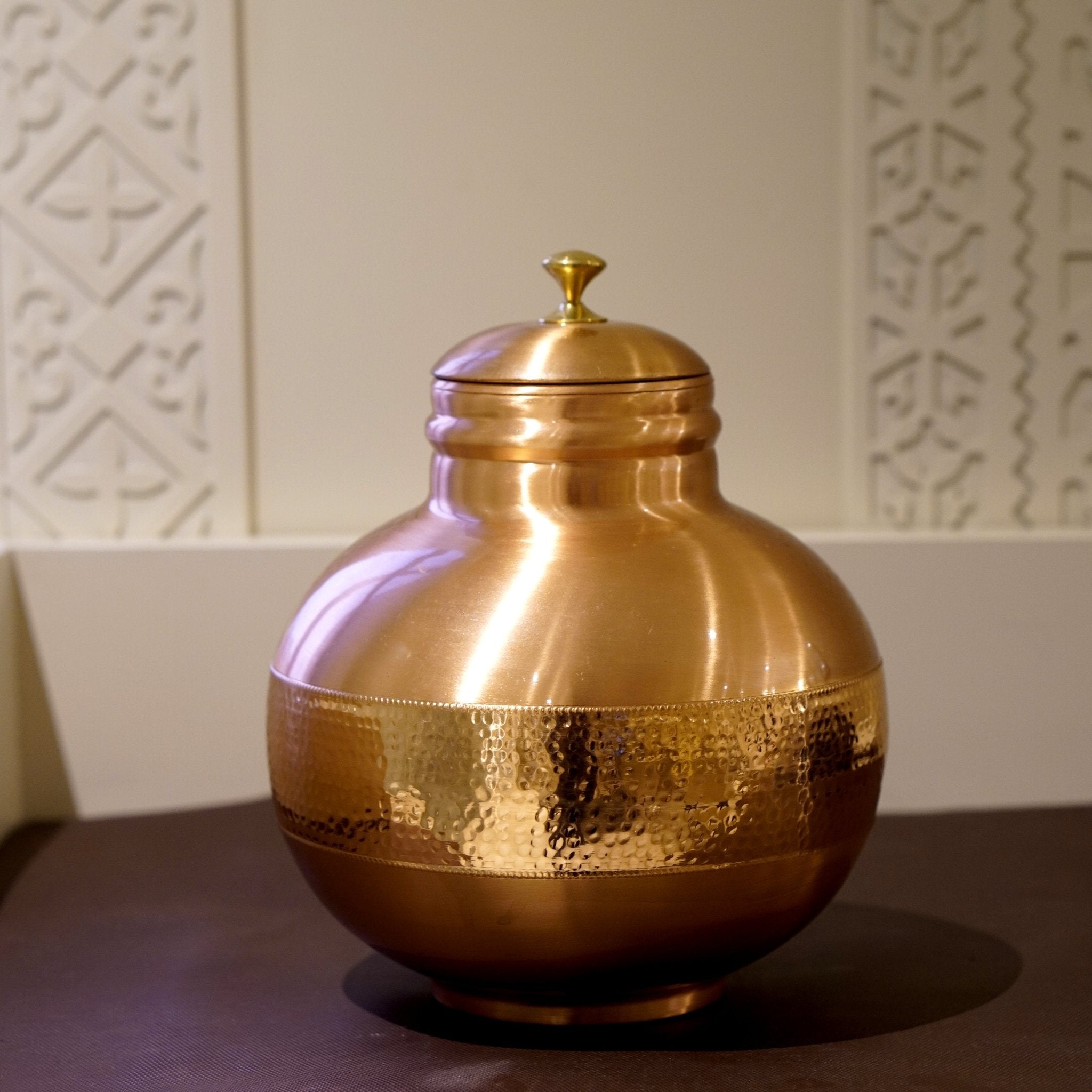Copper Matki Water Pot / Kalash | Copper Pitcher - Brass Globe -