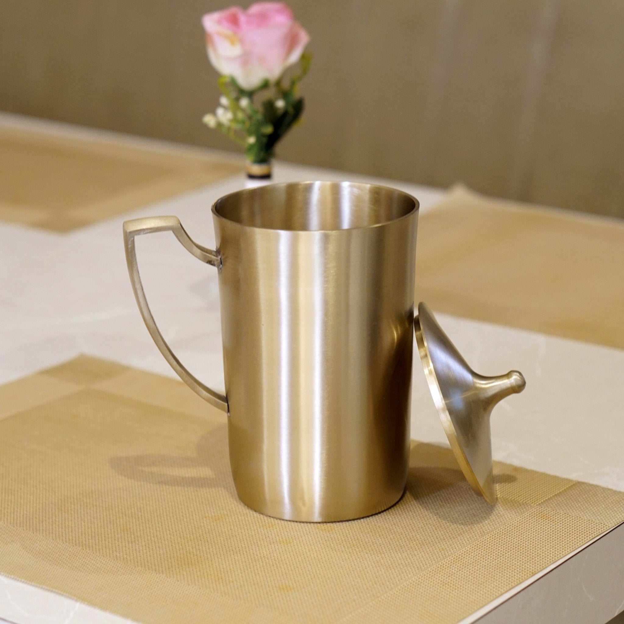 Kansa / Bronze Jug / Pitcher with Matte Finish - Brass Globe -