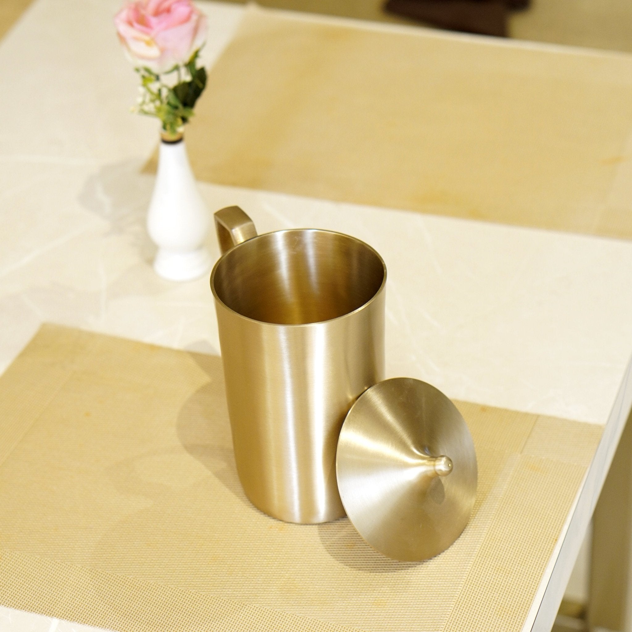 Kansa / Bronze Jug / Pitcher with Matte Finish - Brass Globe -