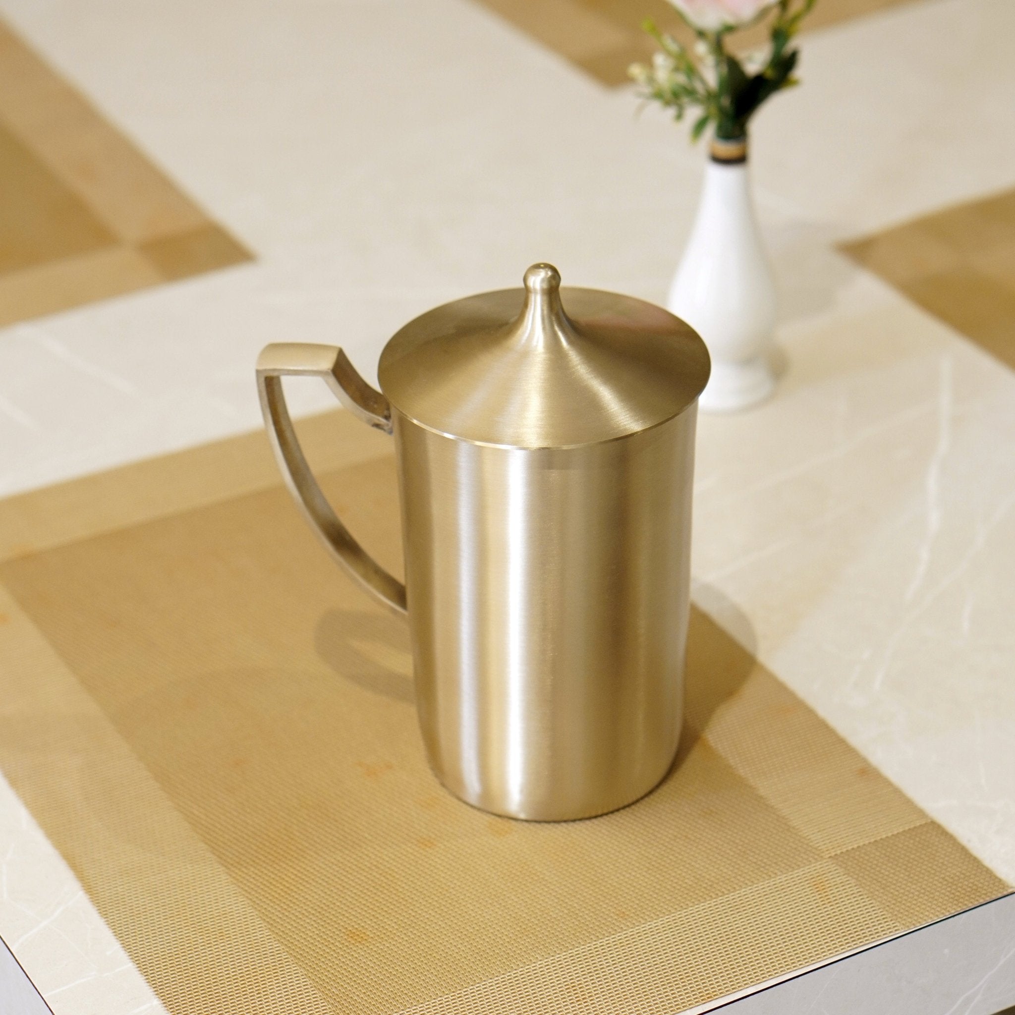 Kansa / Bronze Jug / Pitcher with Matte Finish - Brass Globe -