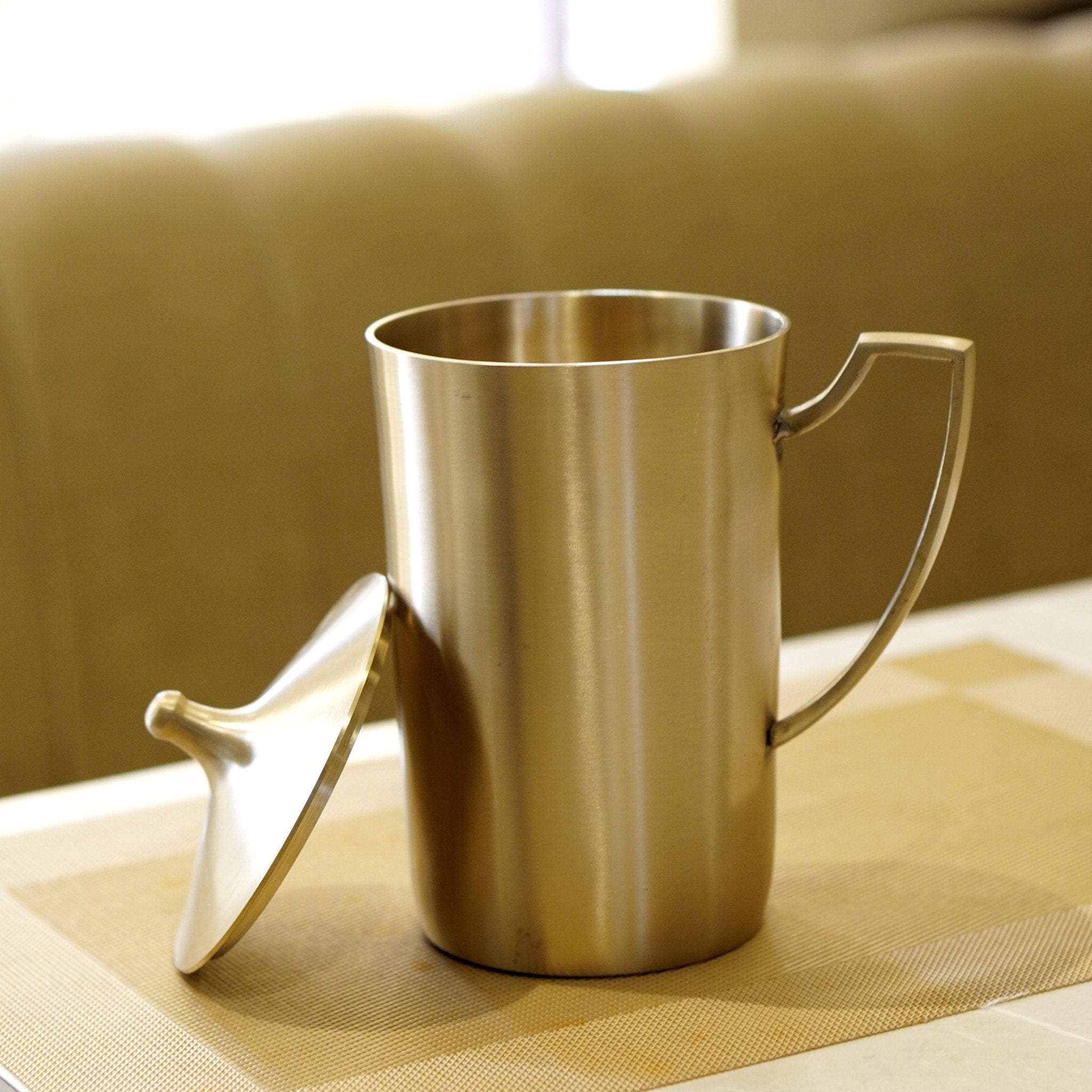 Kansa / Bronze Jug / Pitcher with Matte Finish - Brass Globe -