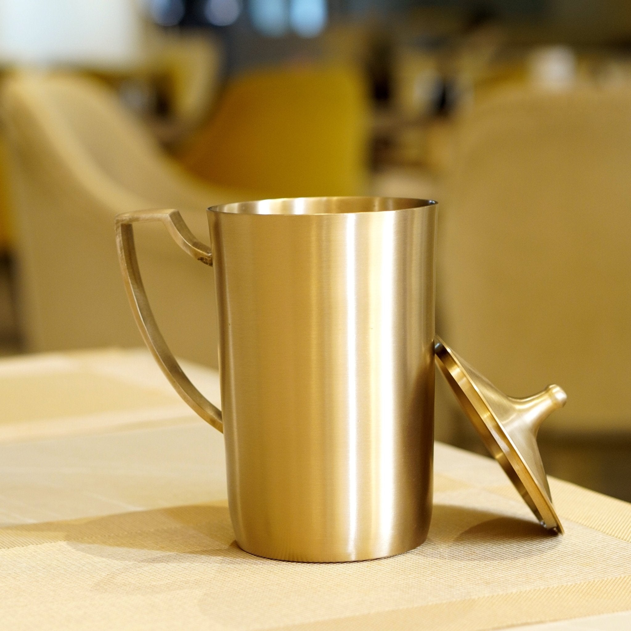Kansa / Bronze Jug / Pitcher with Matte Finish - Brass Globe -