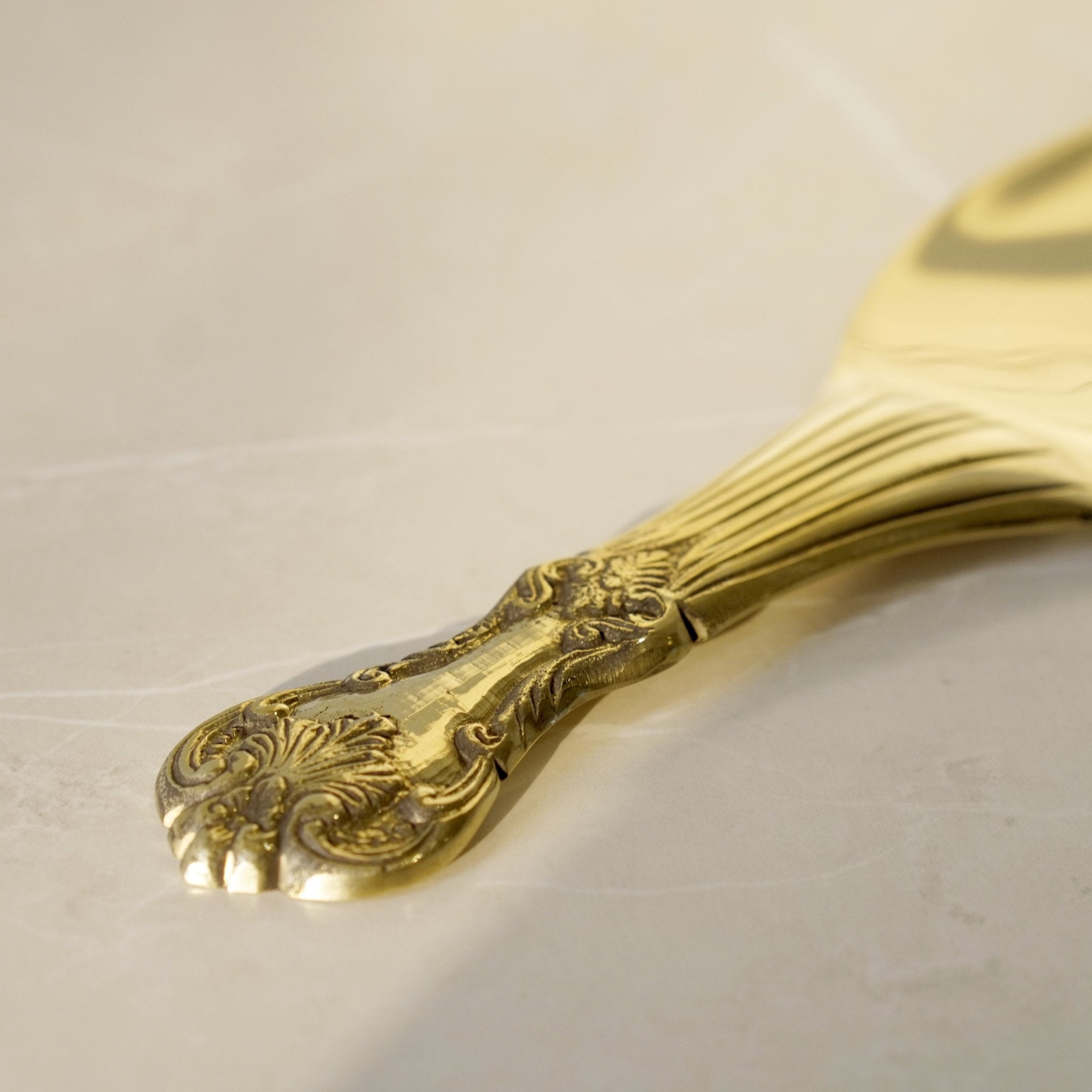 Rice Serving Spoon - Brass Globe -