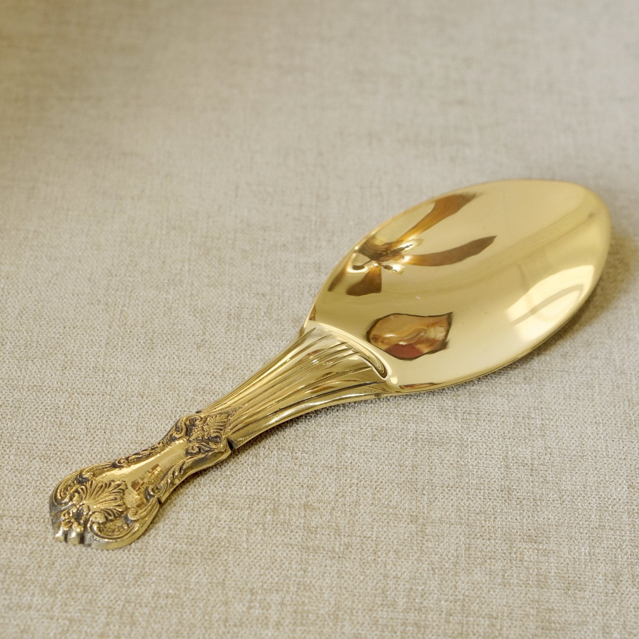 Rice Serving Spoon - Brass Globe -