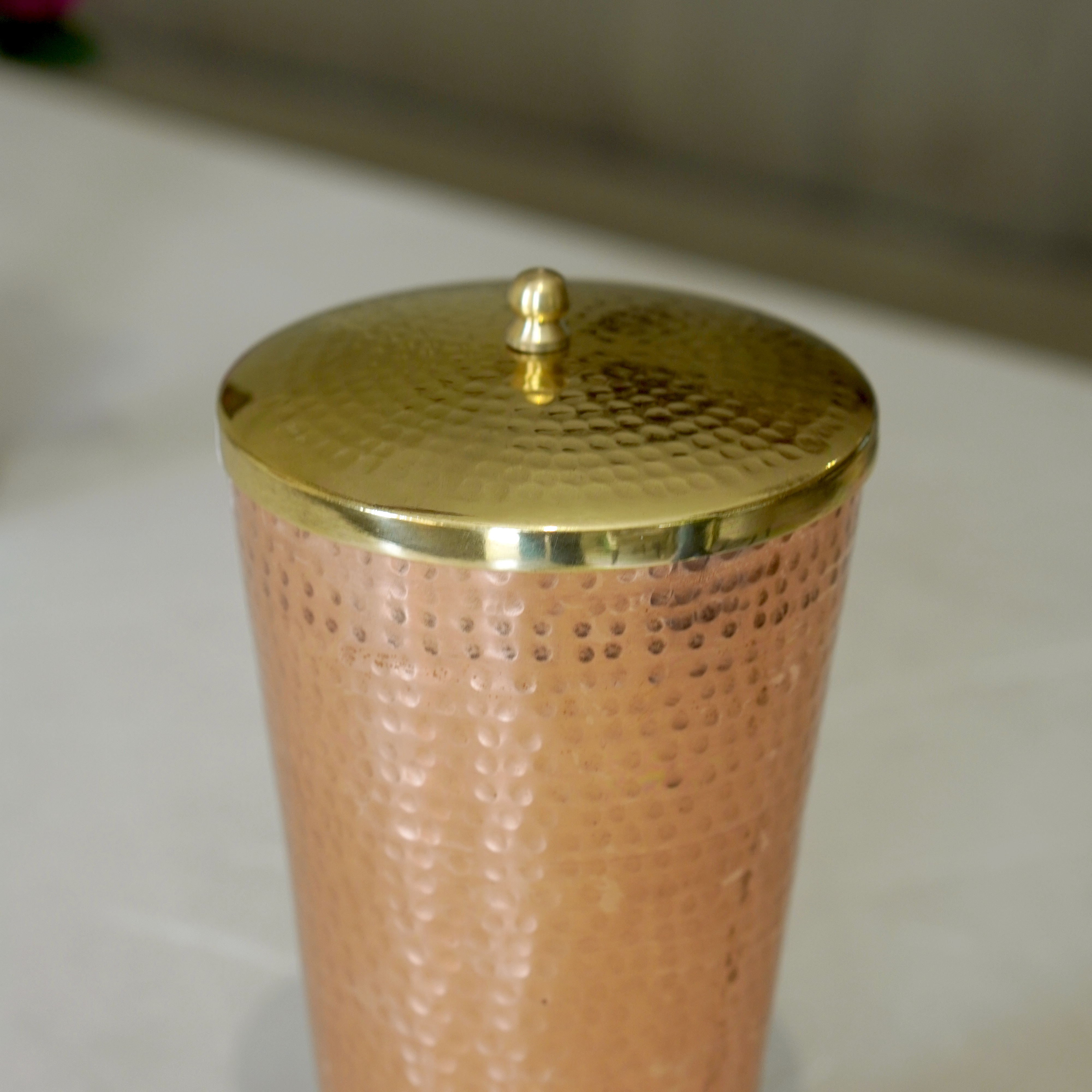 Copper Tumbler - Brass Globe