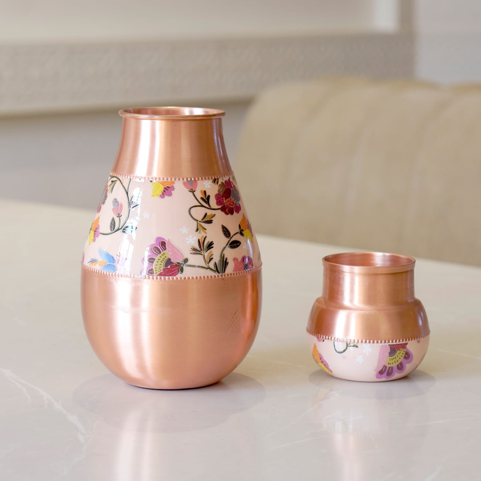 Copper Lotus Jar / Bottle