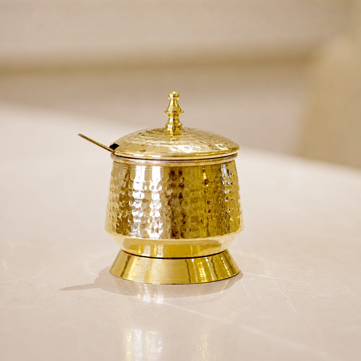 Brass Mughlai Ghee Pot with Tincoating