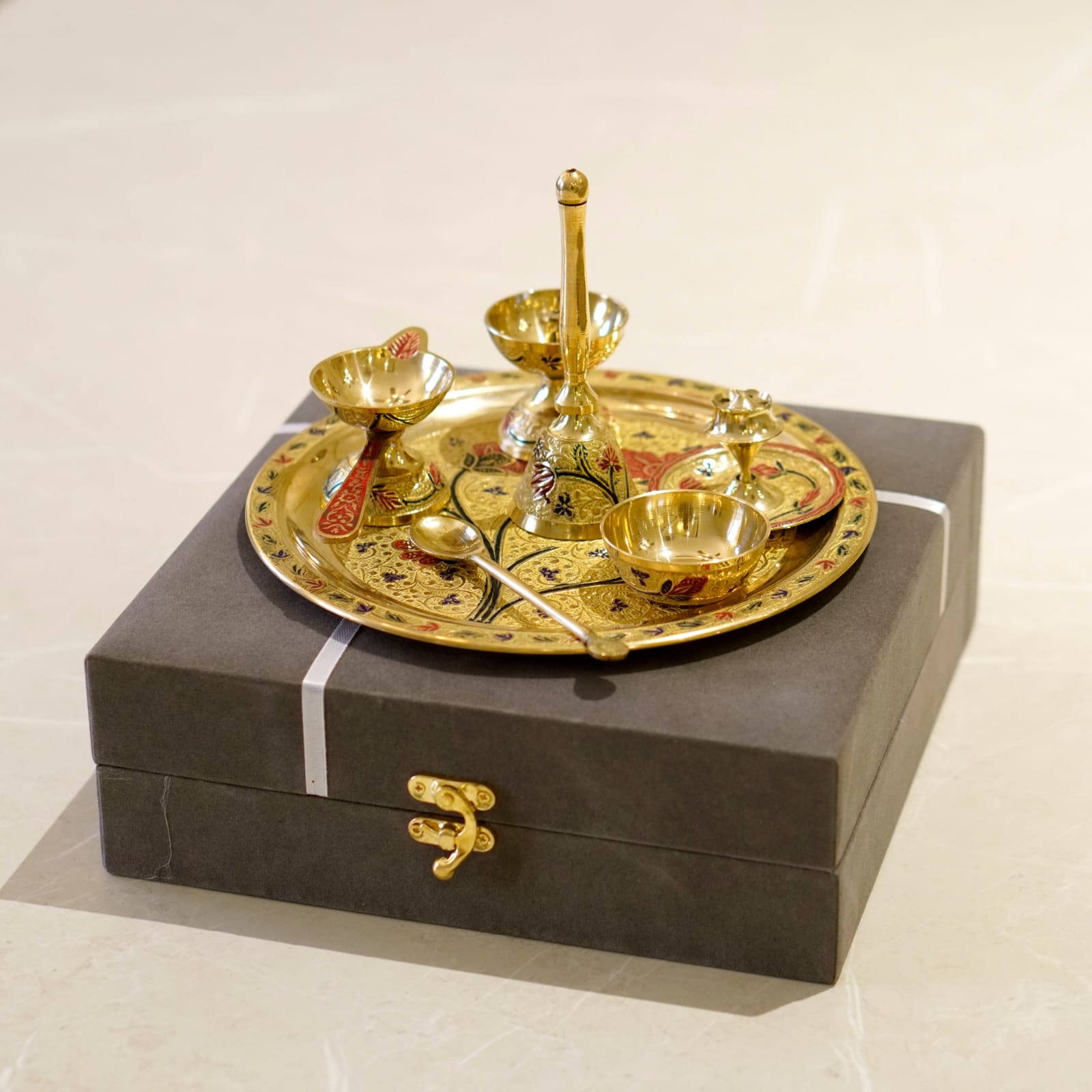 Meenakari Pooja (Set of 7) 8 inch