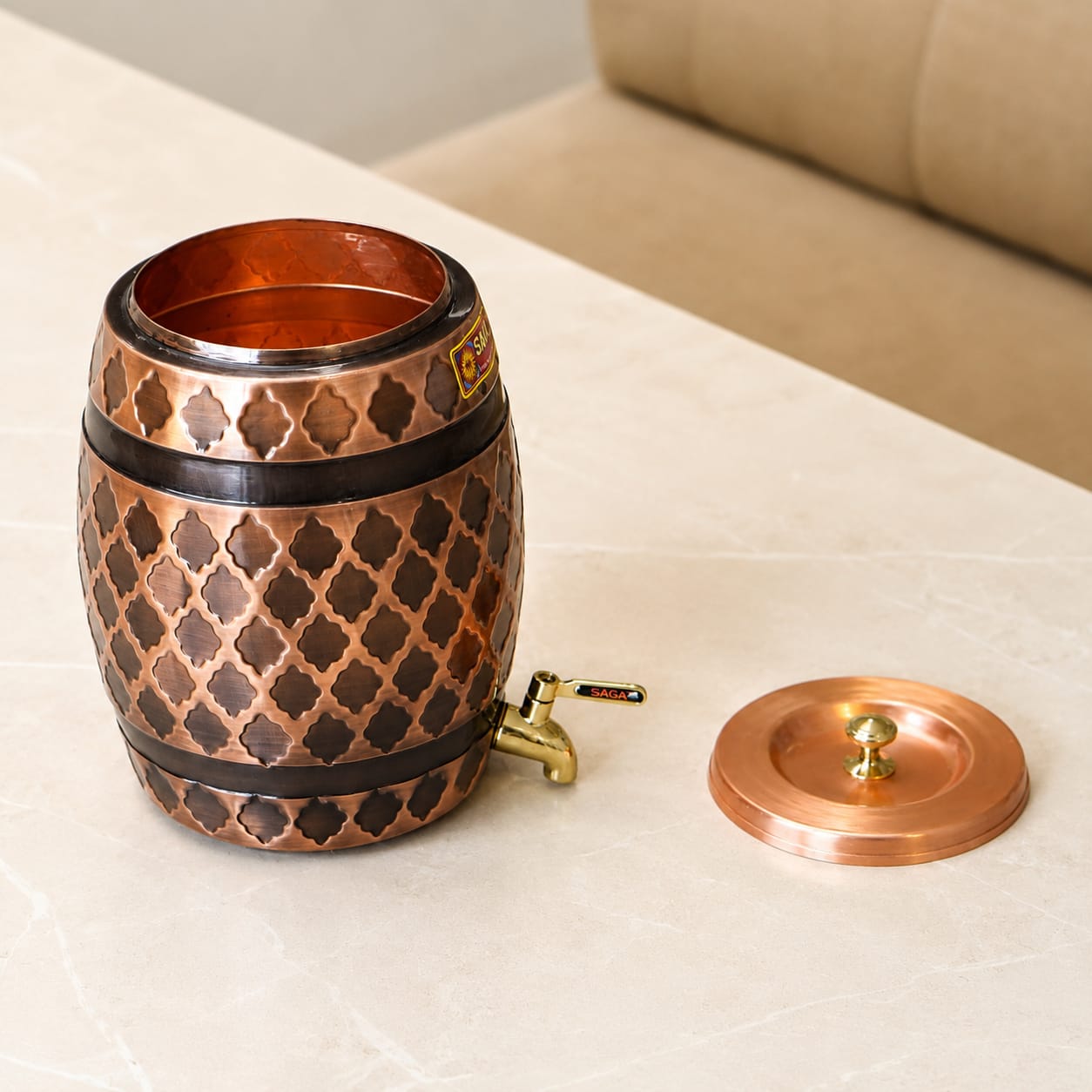 Copper Barrel Water Dispenser