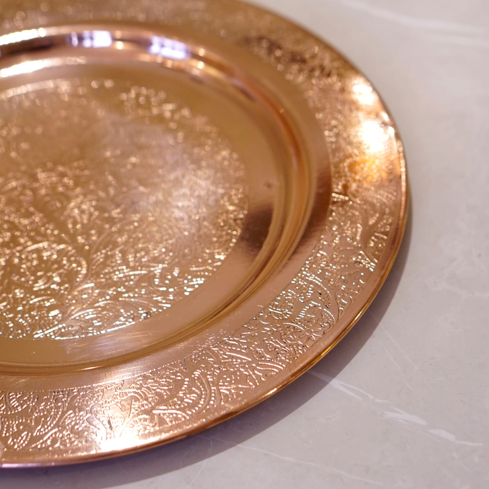 Copper Etched Charger Plate