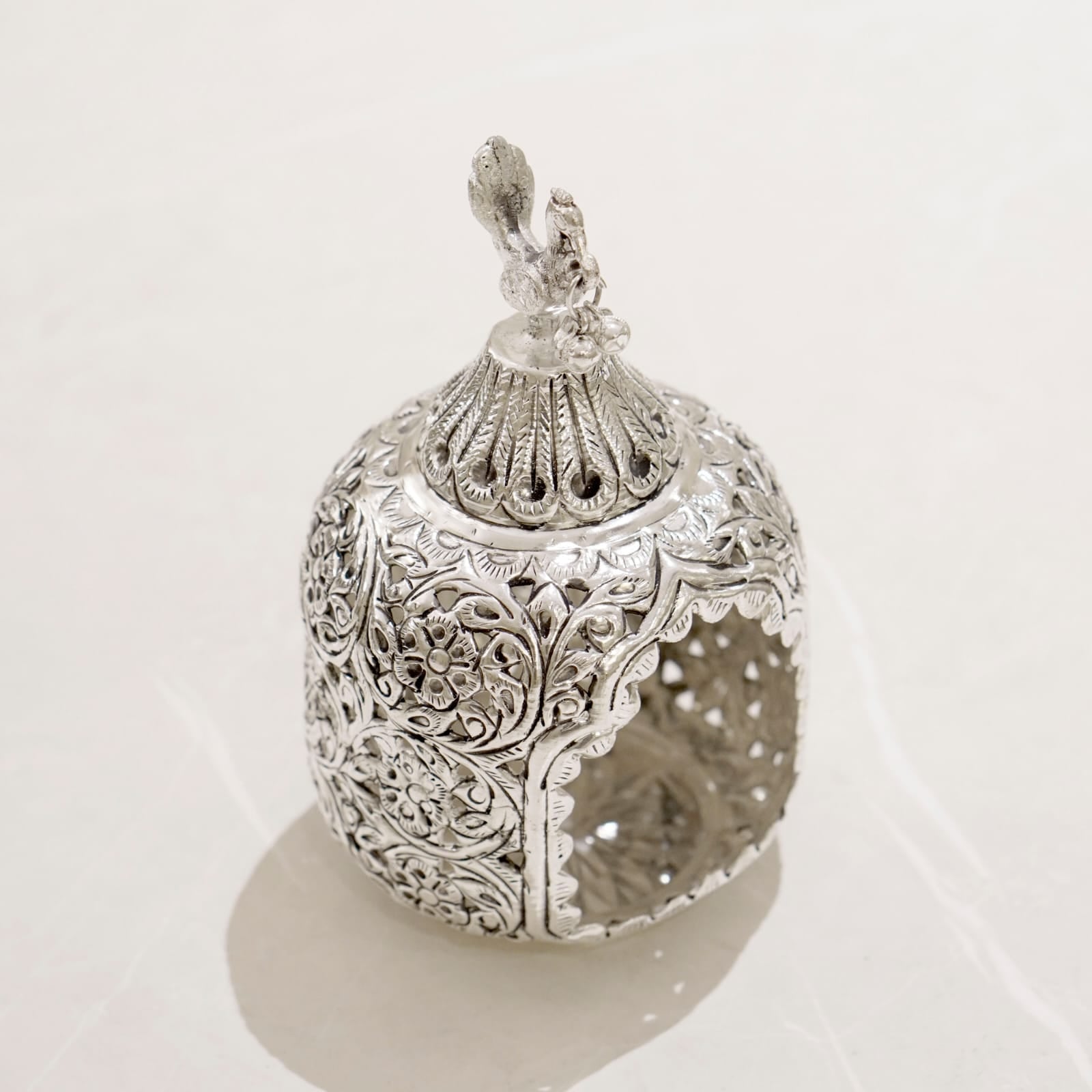 Brass Tea Light with Silver Finish
