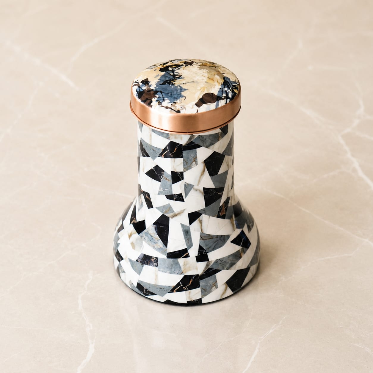 Copper Iris Water Jar