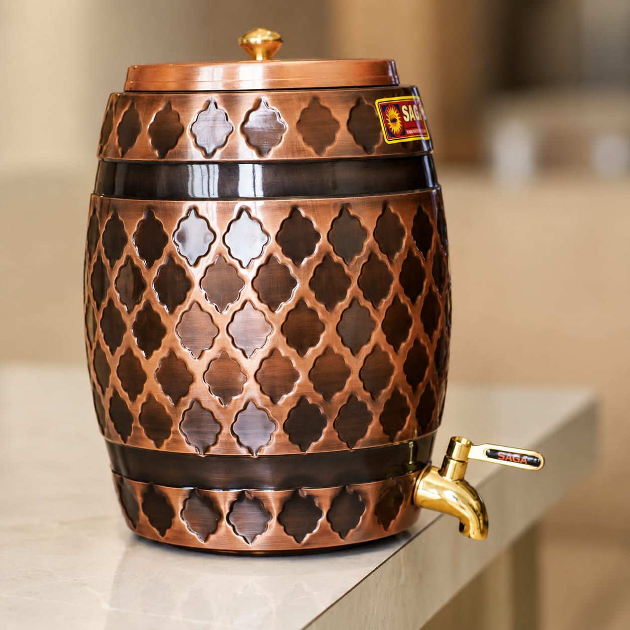 Copper Barrel Water Dispenser
