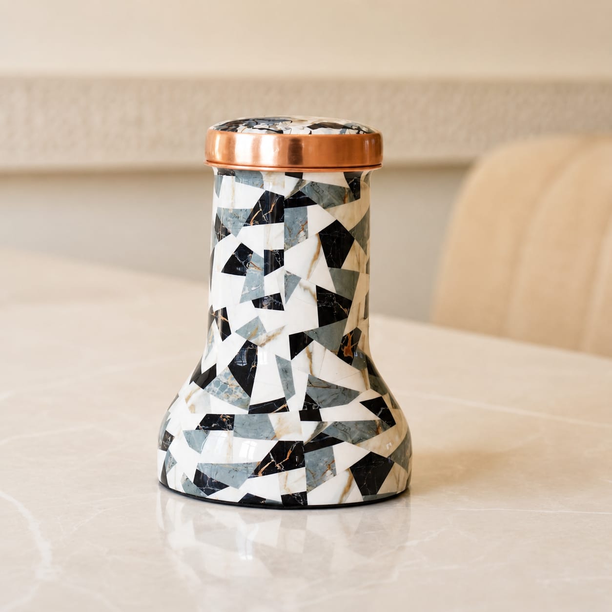 Copper Iris Water Jar