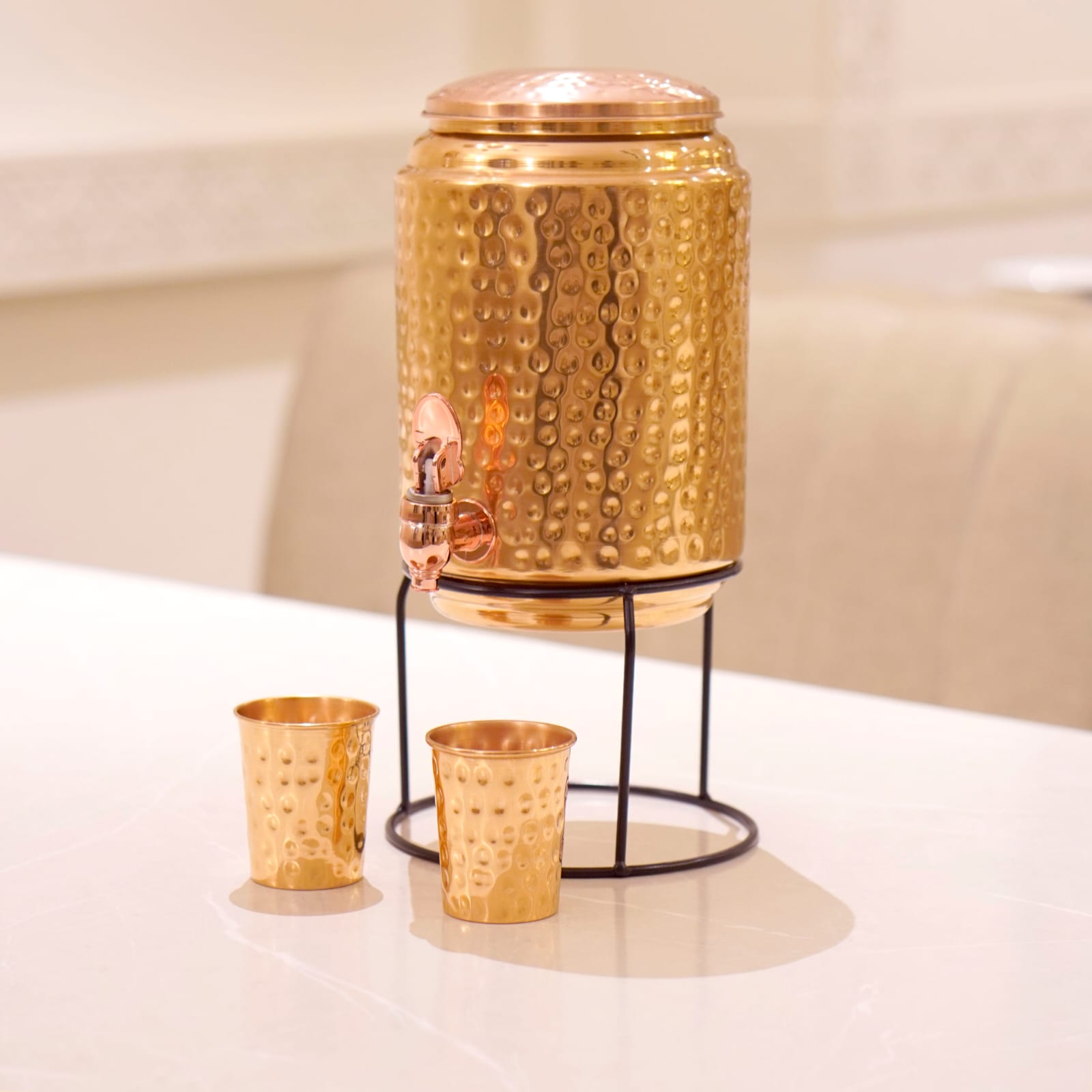 Copper Hammered Water Dispenser